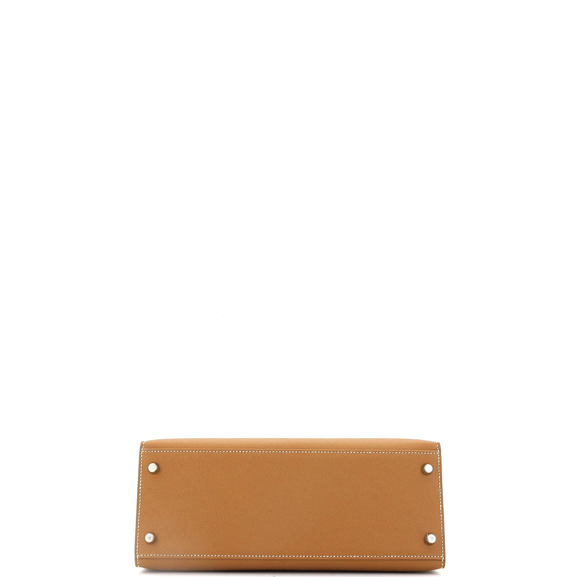 Kelly Handbag Gold Epsom with Palladium Hardware 28 - Image 4