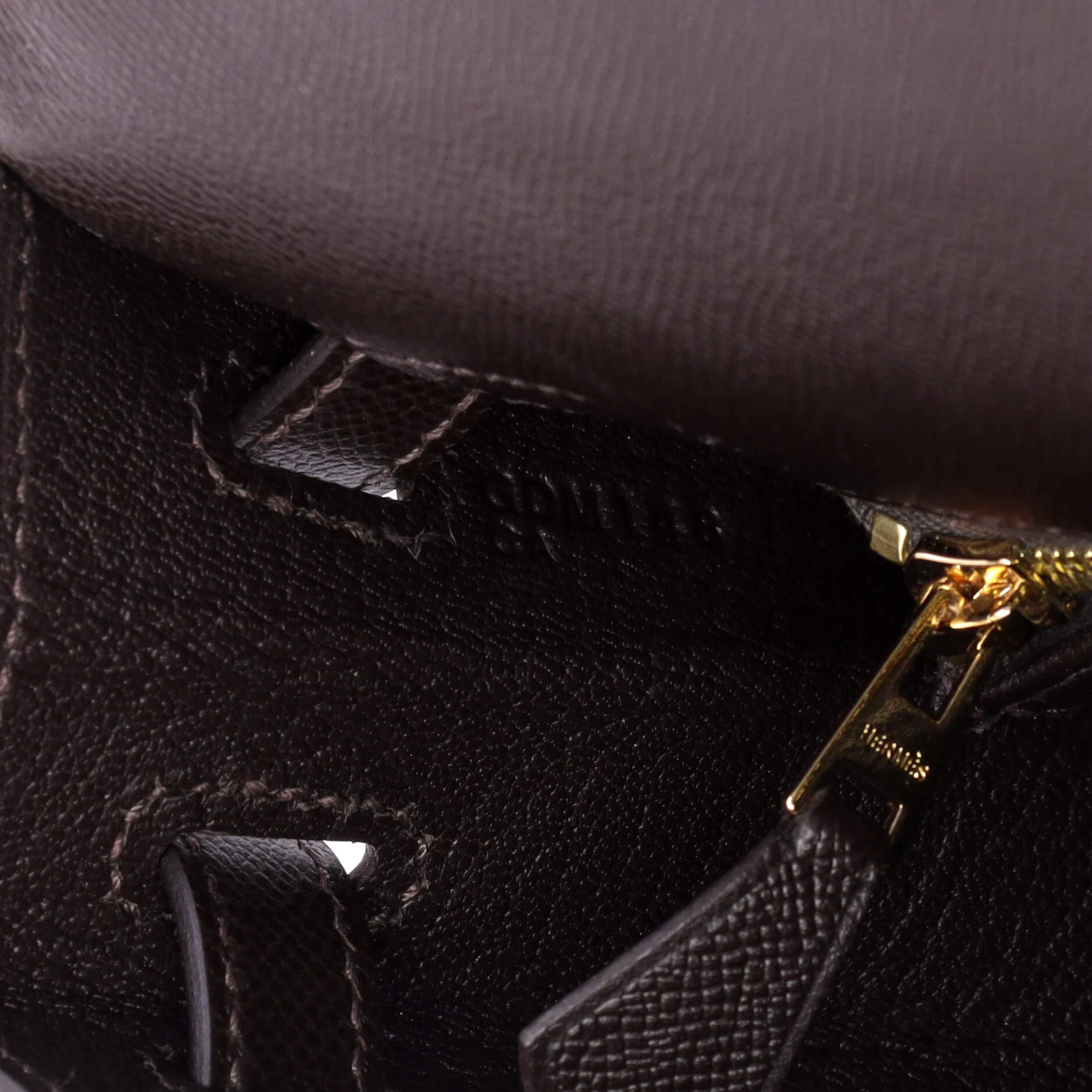 Kelly Handbag Bai Brun Madame with Gold Hardware 25 - Image 8
