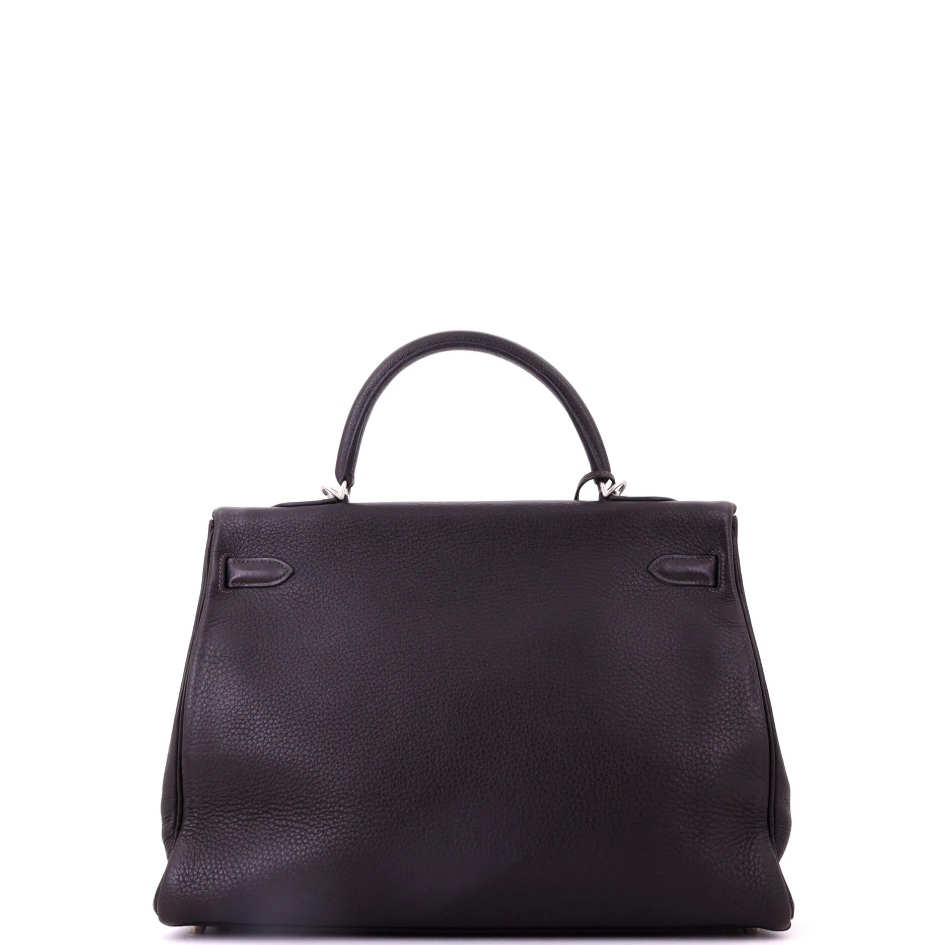 Kelly Handbag Havane Togo with Brushed Palladium Hardware 35 - Image 4