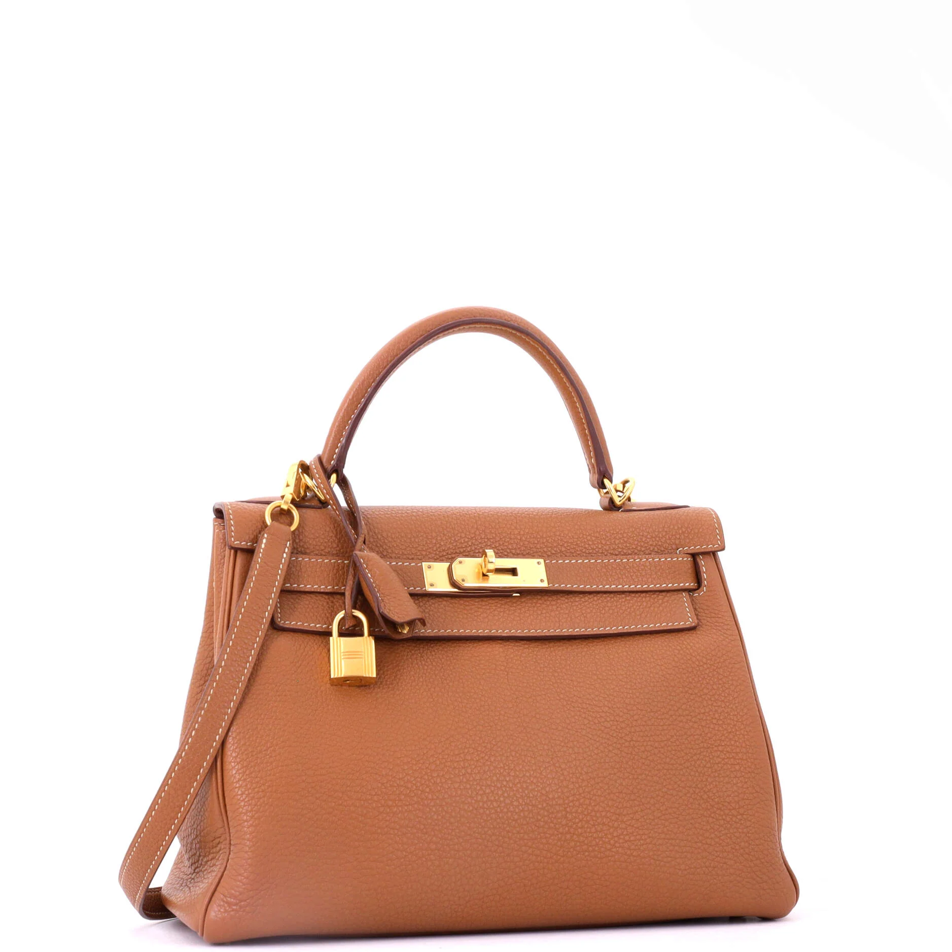 Kelly Handbag Gold Togo with Gold Hardware 28 - Image 2