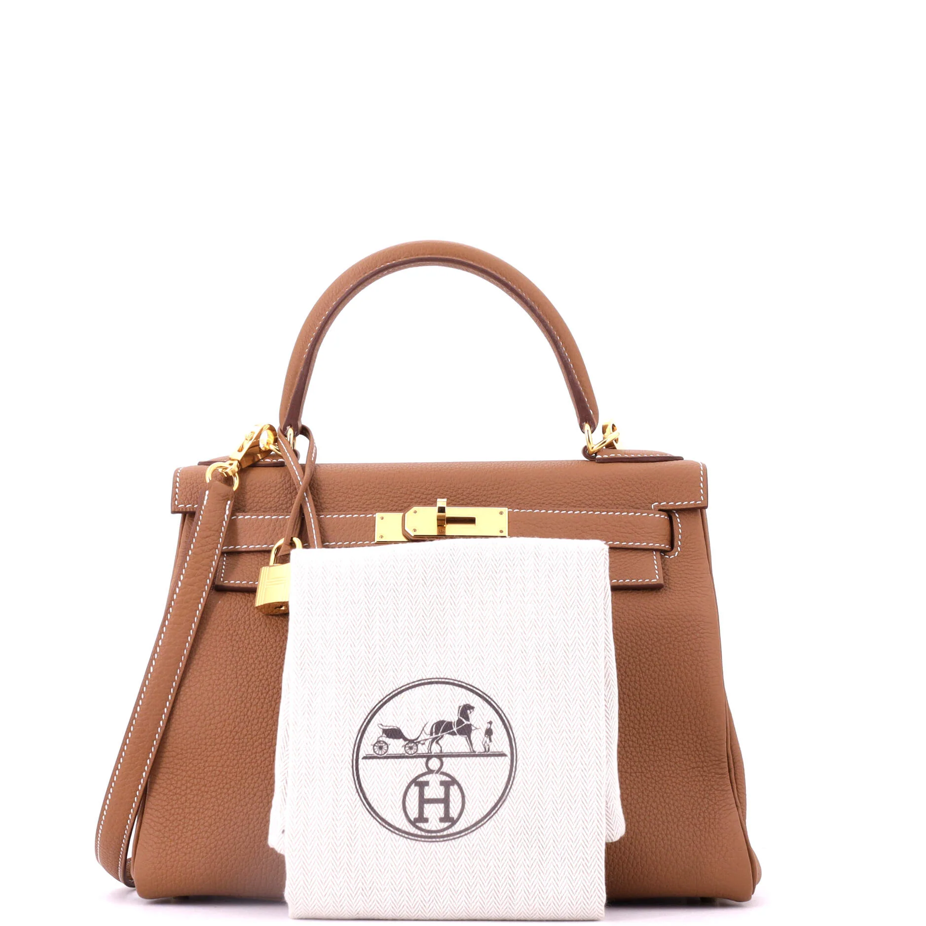 Kelly Handbag Gold Togo with Gold Hardware 28 - Image 2