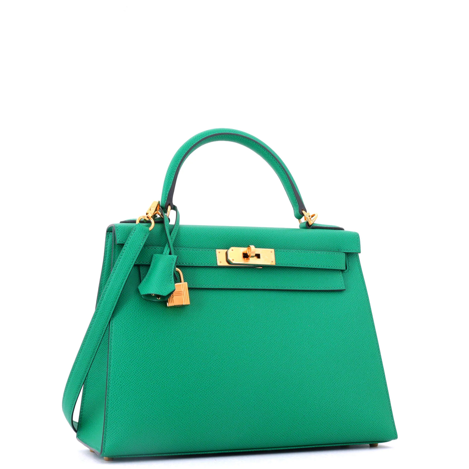Kelly Handbag Vert Jade Epsom with Gold Hardware 28 - Image 3
