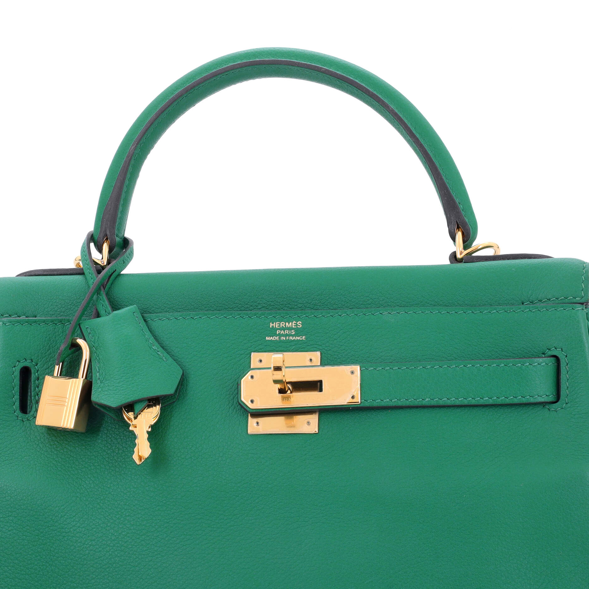 Kelly Handbag Vert Vertigo Evercolor with Gold Hardware 28 - Image 6