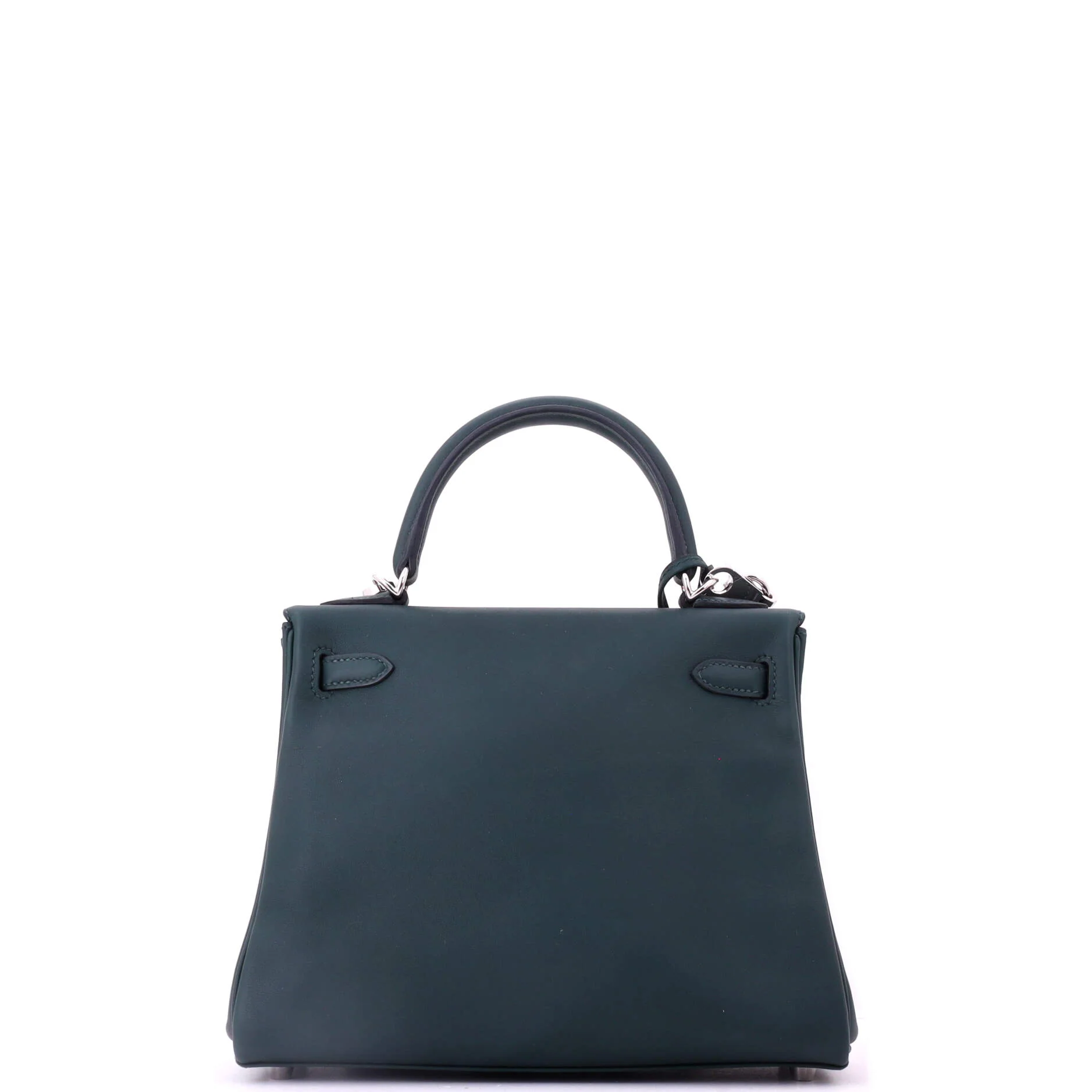Kelly Handbag Vert Cypress Swift with Palladium Hardware 25 - Image 4