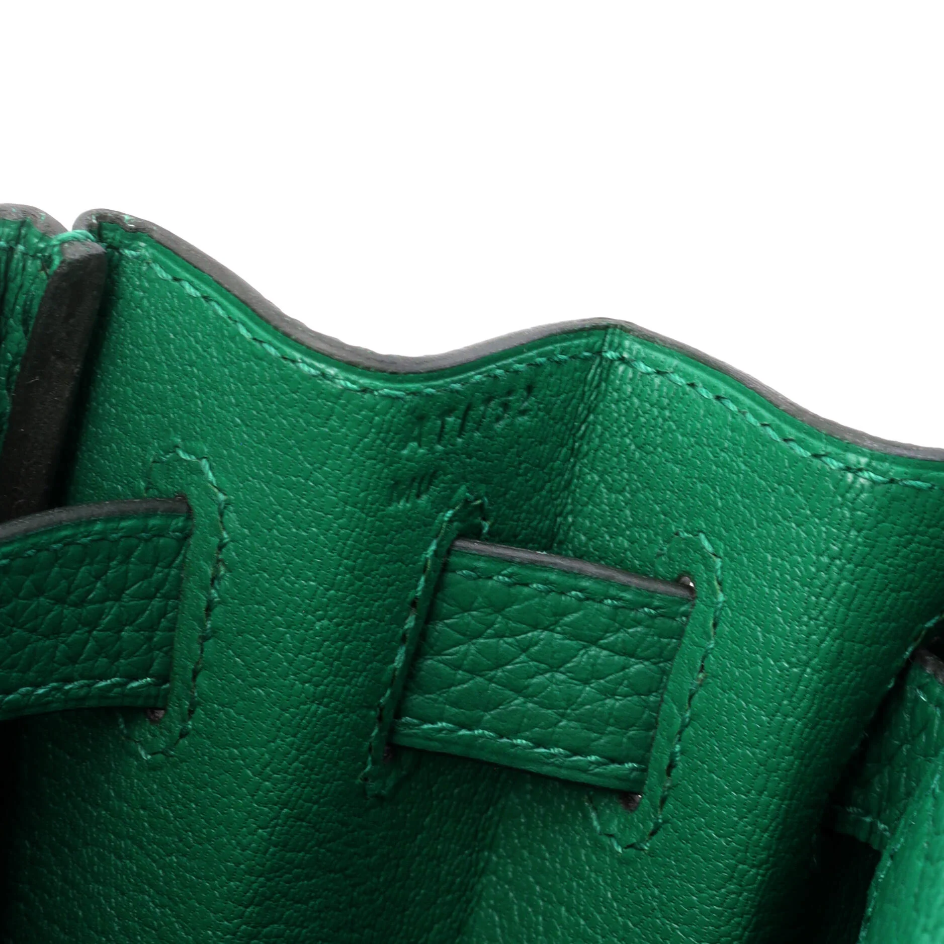 Kelly Handbag Vert Vertigo Togo with Palladium Hardware 28 - Image 8