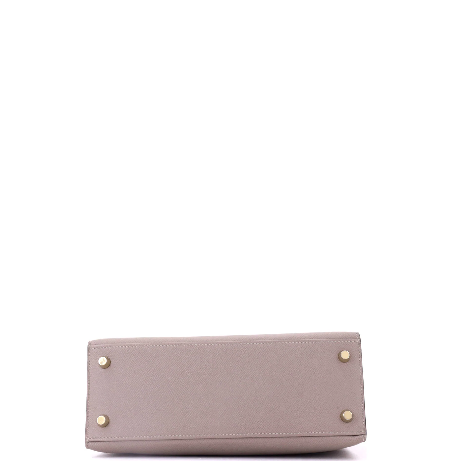 Kelly Handbag Grey Epsom with Gold Hardware 25 - Image 5