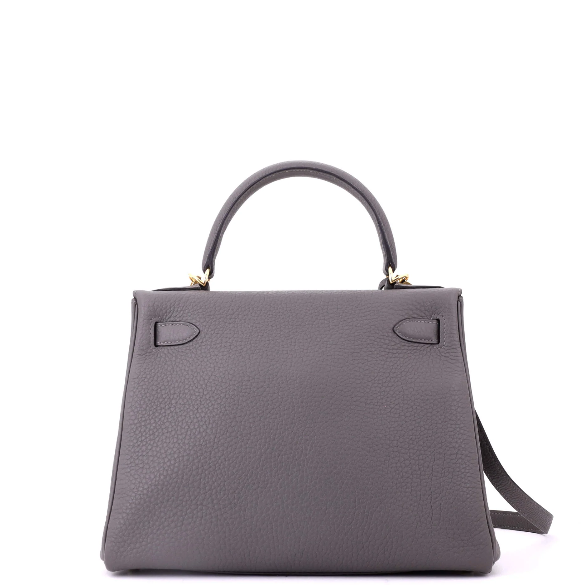 Kelly Handbag Grey Togo with Gold Hardware 28 - Image 4