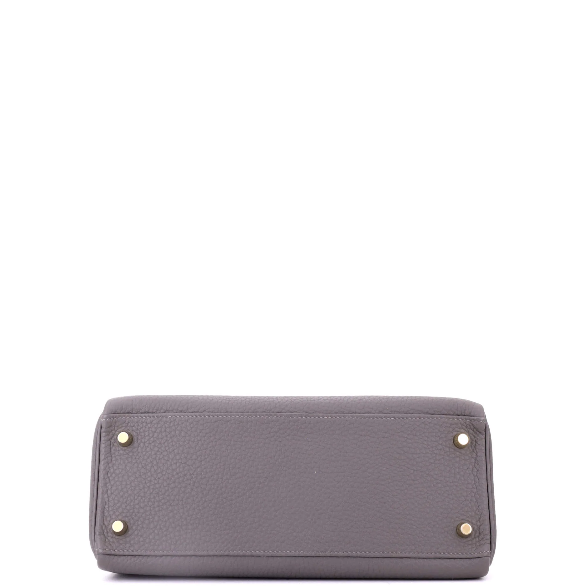 Kelly Handbag Grey Togo with Gold Hardware 28 - Image 5