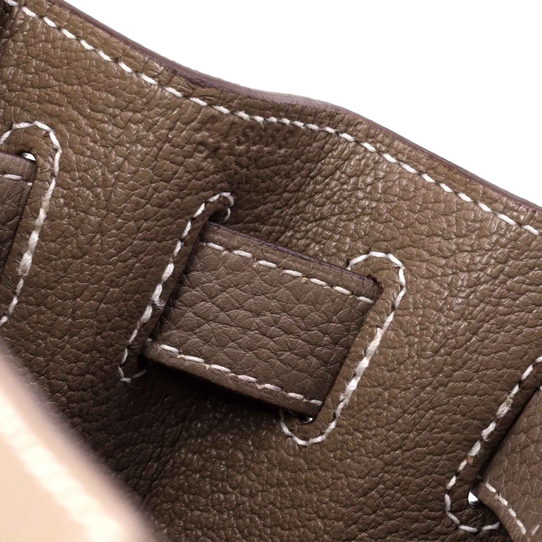 Kelly Handbag Grey Togo with Palladium Hardware 28 - Image 8