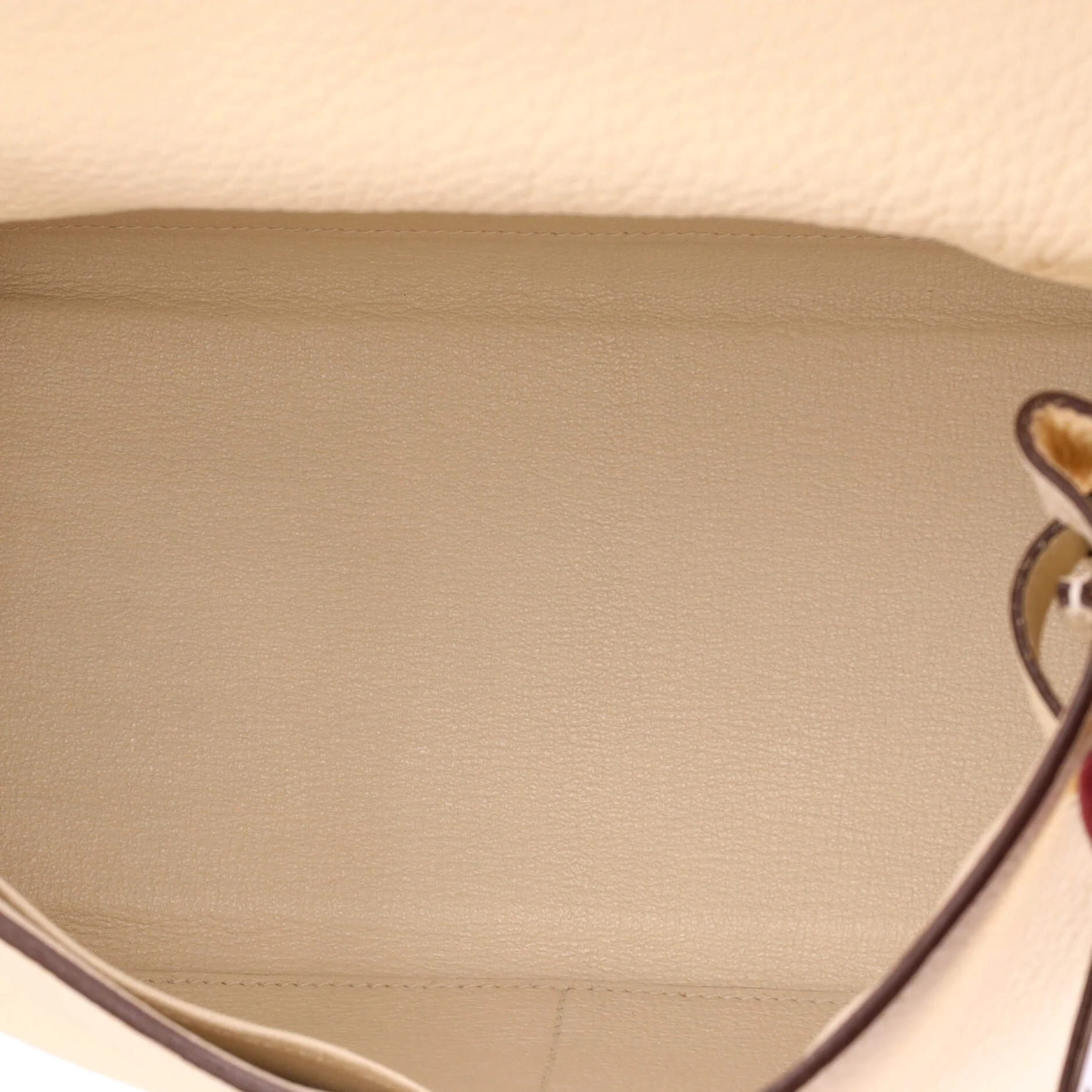Kelly Handbag Light Clemence with Palladium Hardware 28 - Image 6