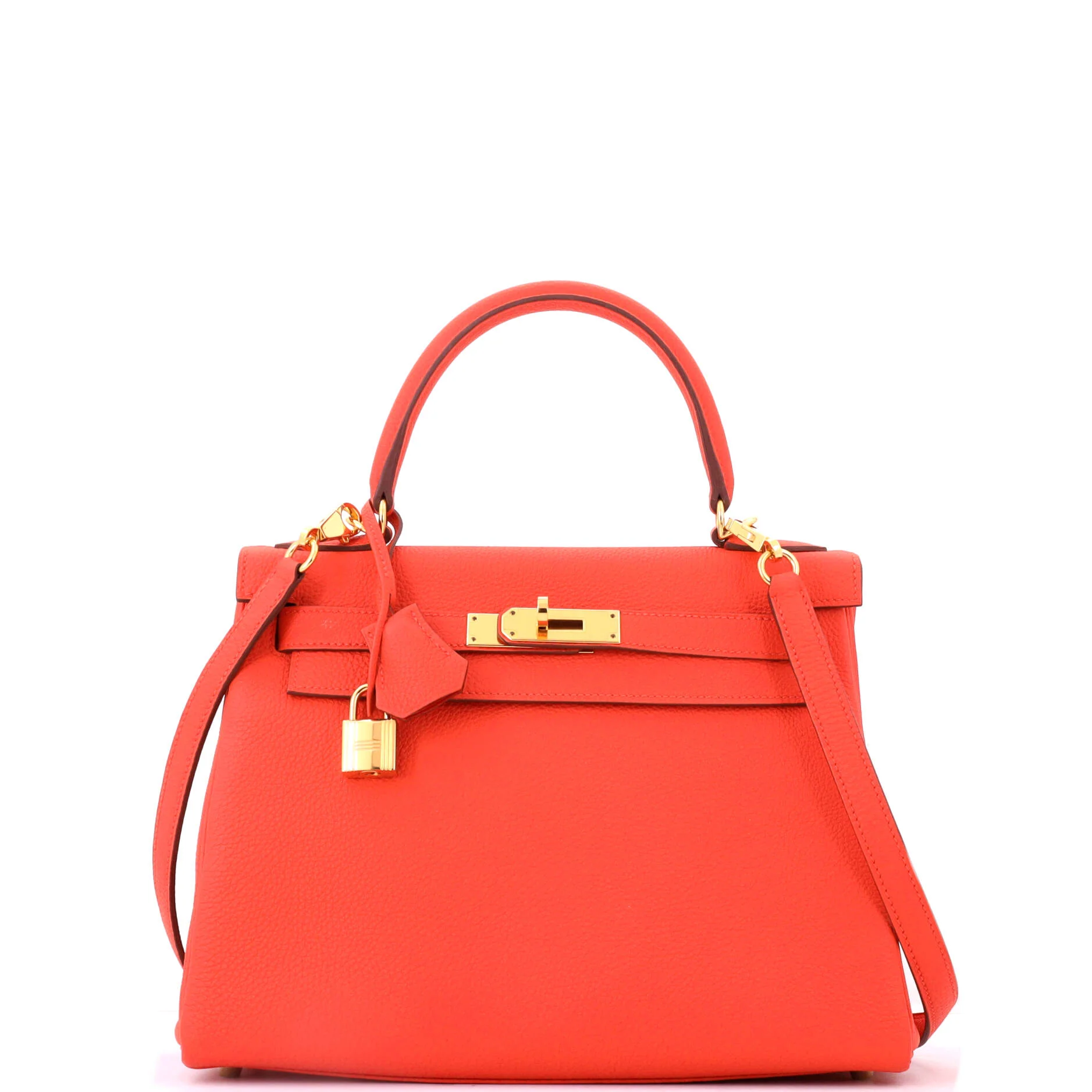 Kelly Handbag Capucine Togo with Gold Hardware 28