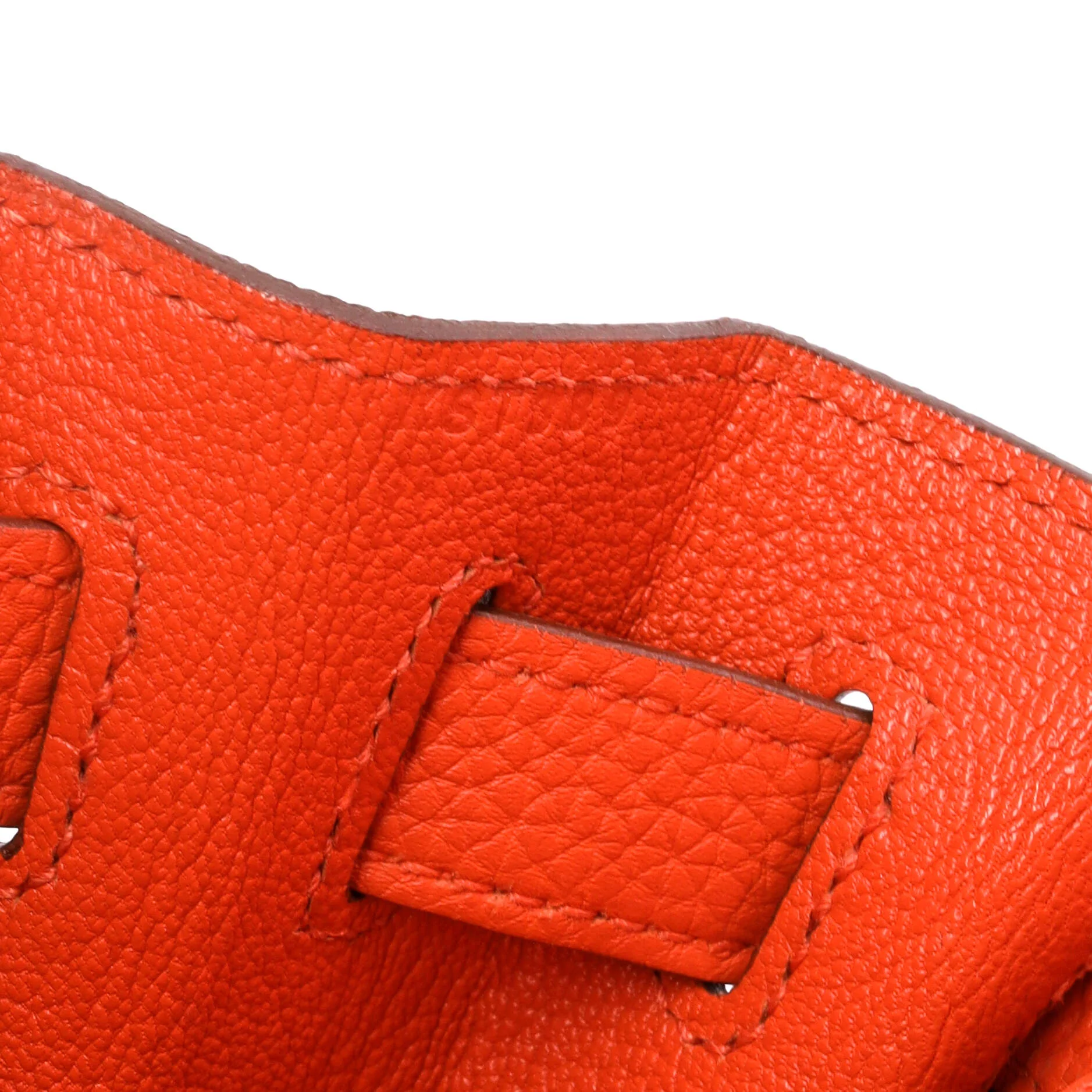 Kelly Handbag Capucine Togo with Gold Hardware 28 - Image 8