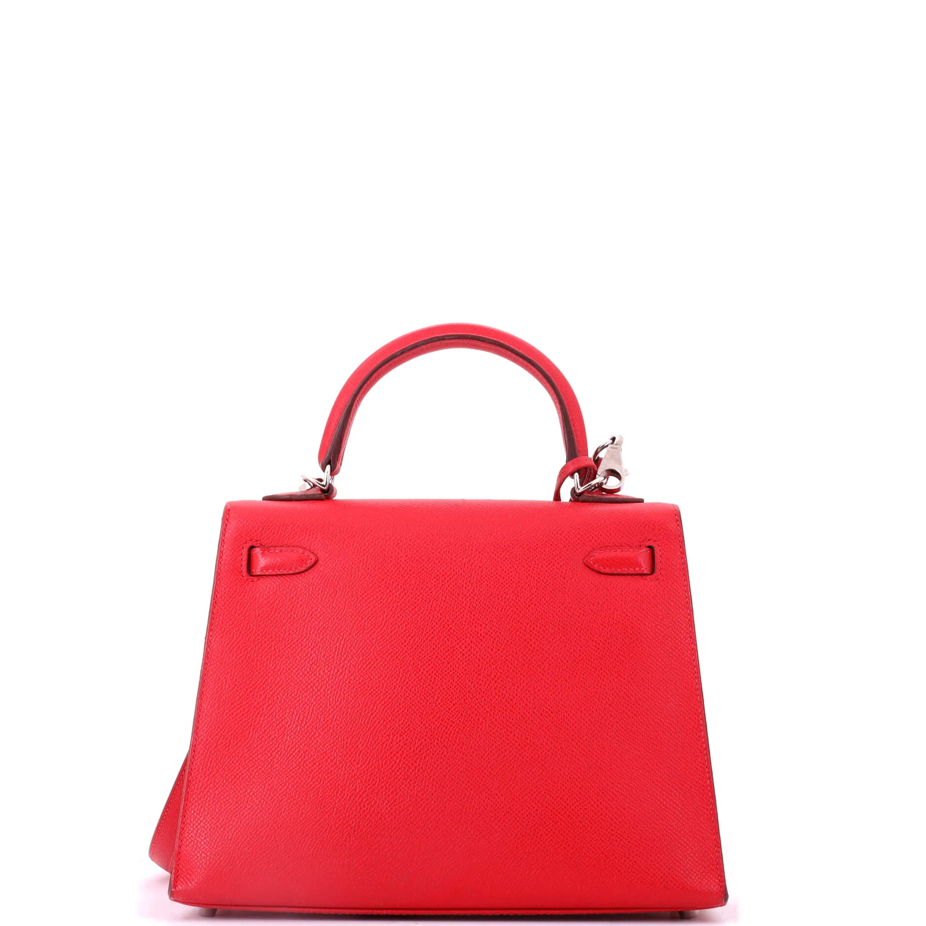 Kelly Handbag Bougainvillier Epsom with Palladium Hardware 25 - Image 4
