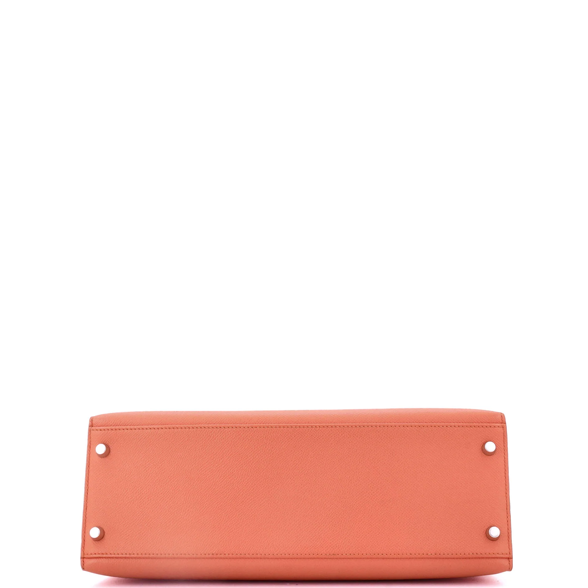 Kelly Handbag Flamingo Epsom with Palladium Hardware 32 - Image 4