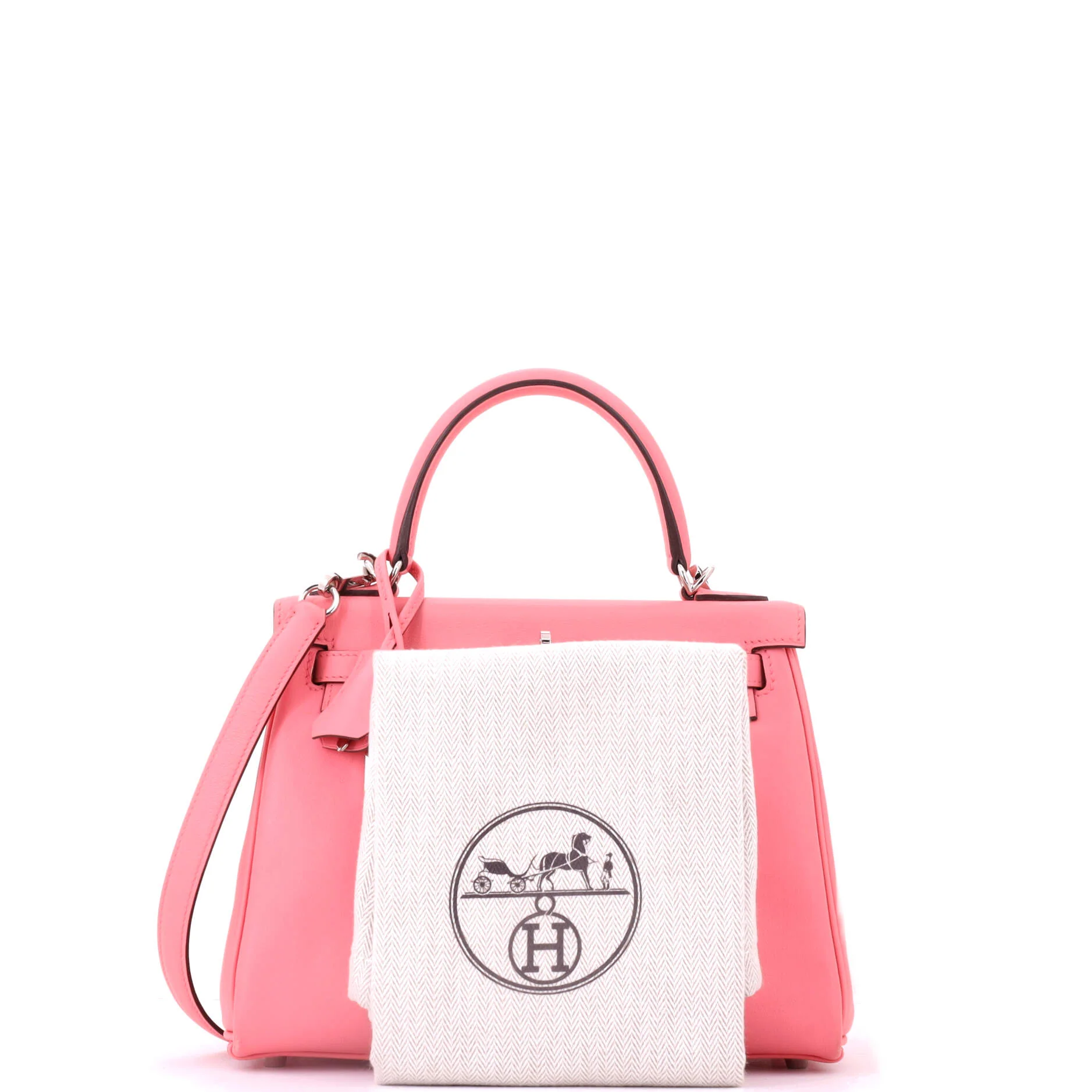 Kelly Handbag Rose D'Ete Swift with Palladium Hardware 25 - Image 2