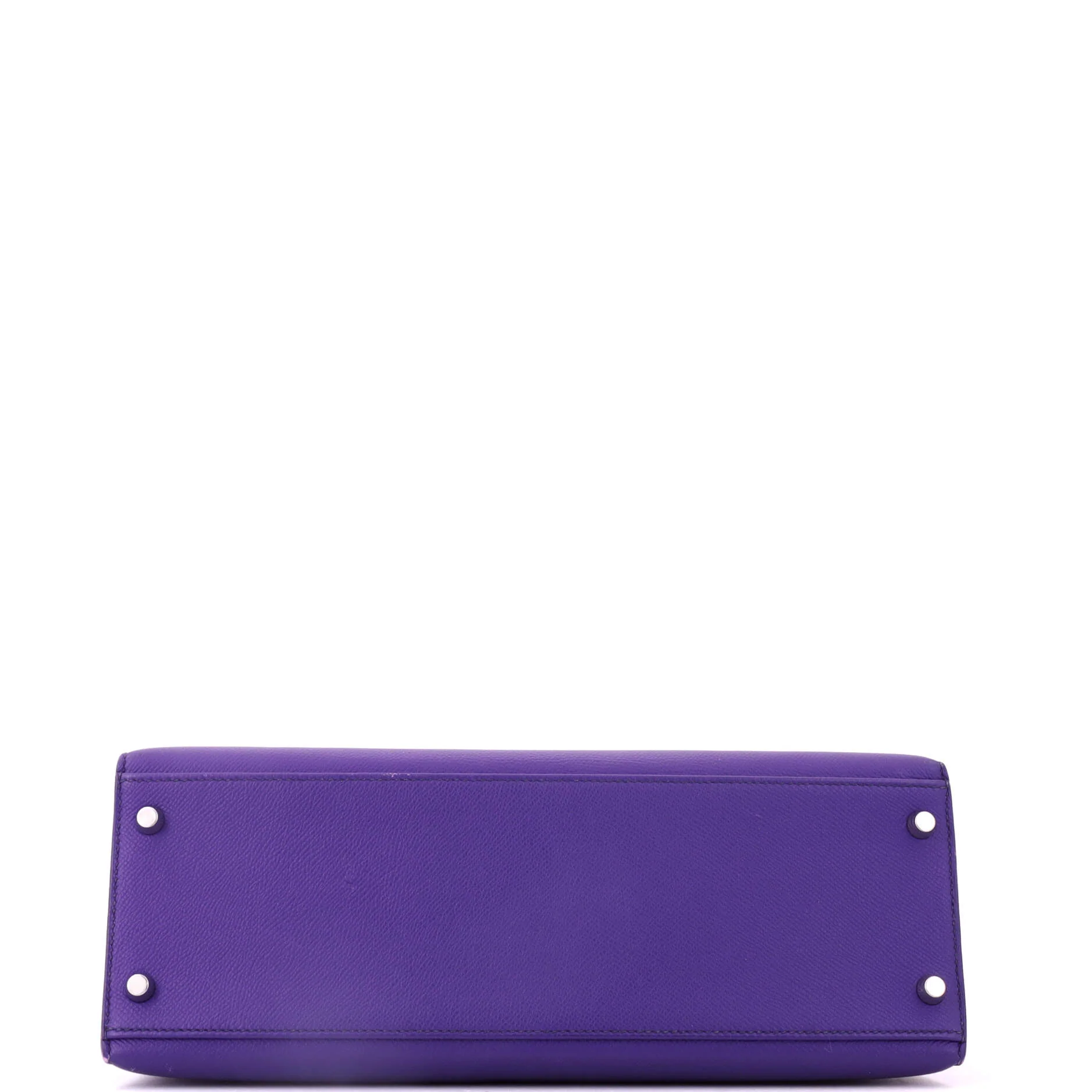 Kelly Handbag Crocus Epsom with Palladium Hardware 32 - Image 4