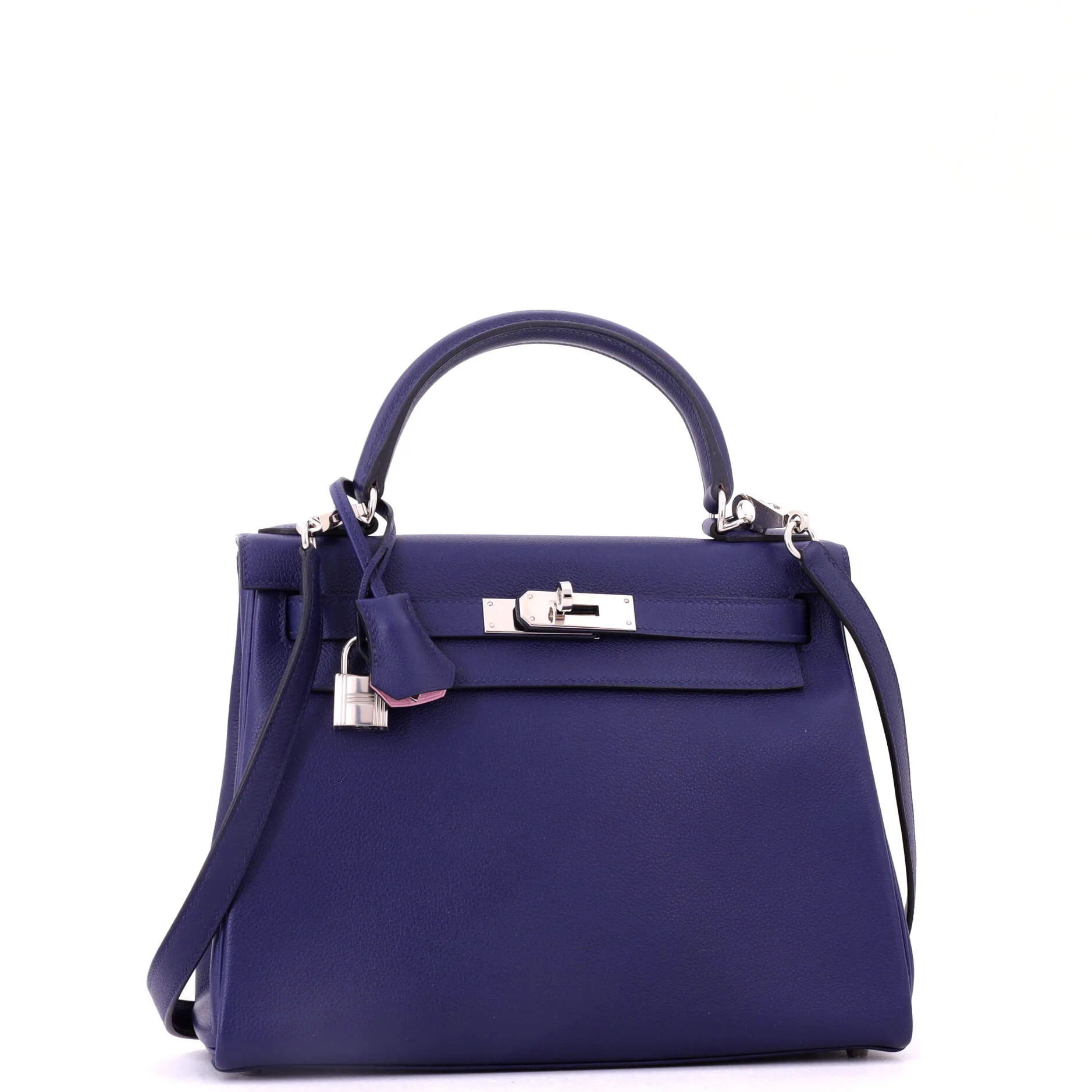Kelly Handbag Verso Evercolor with Palladium Hardware 28 - Image 3
