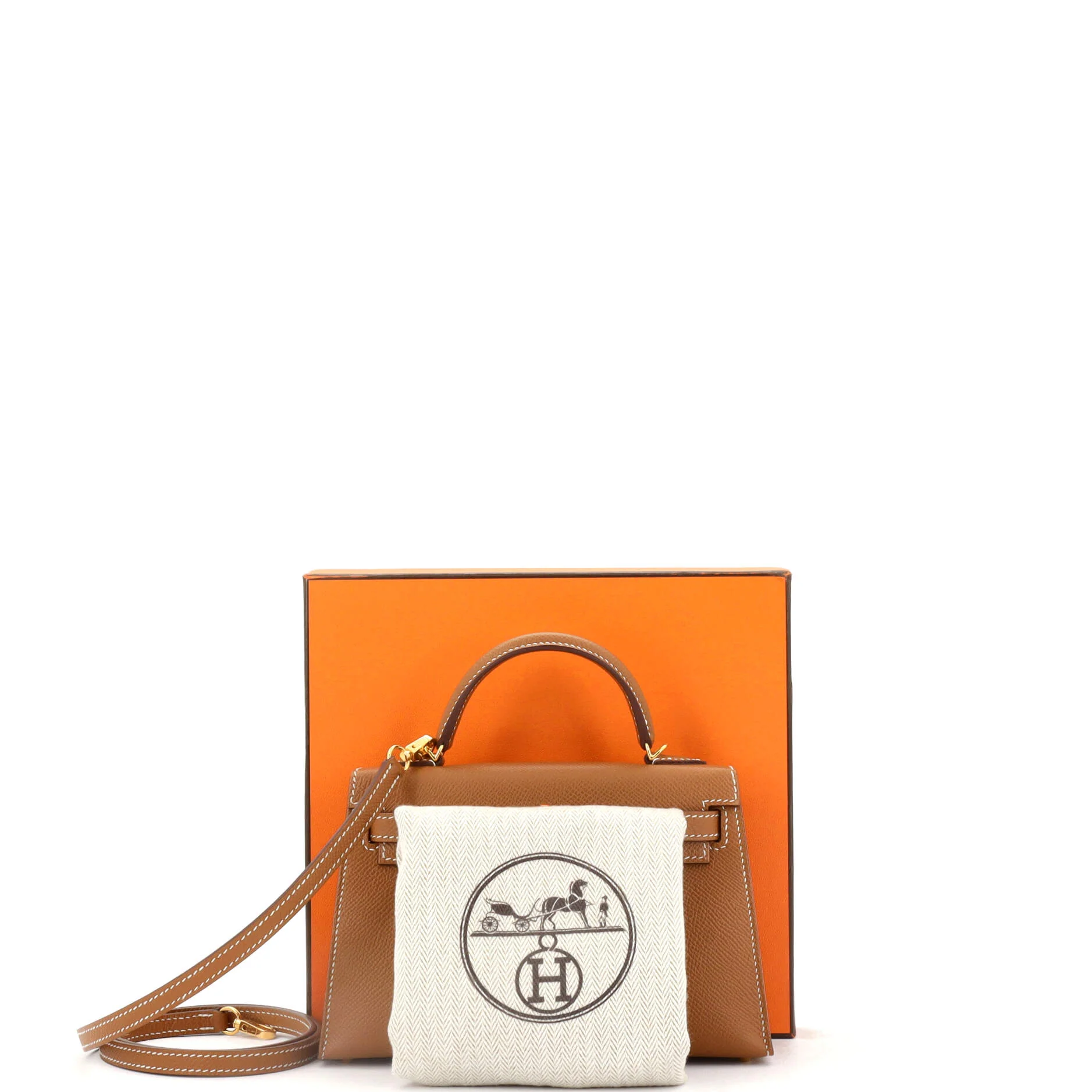 Kelly Mini II Bag Gold Epsom with Gold Hardware 20 - Image 2