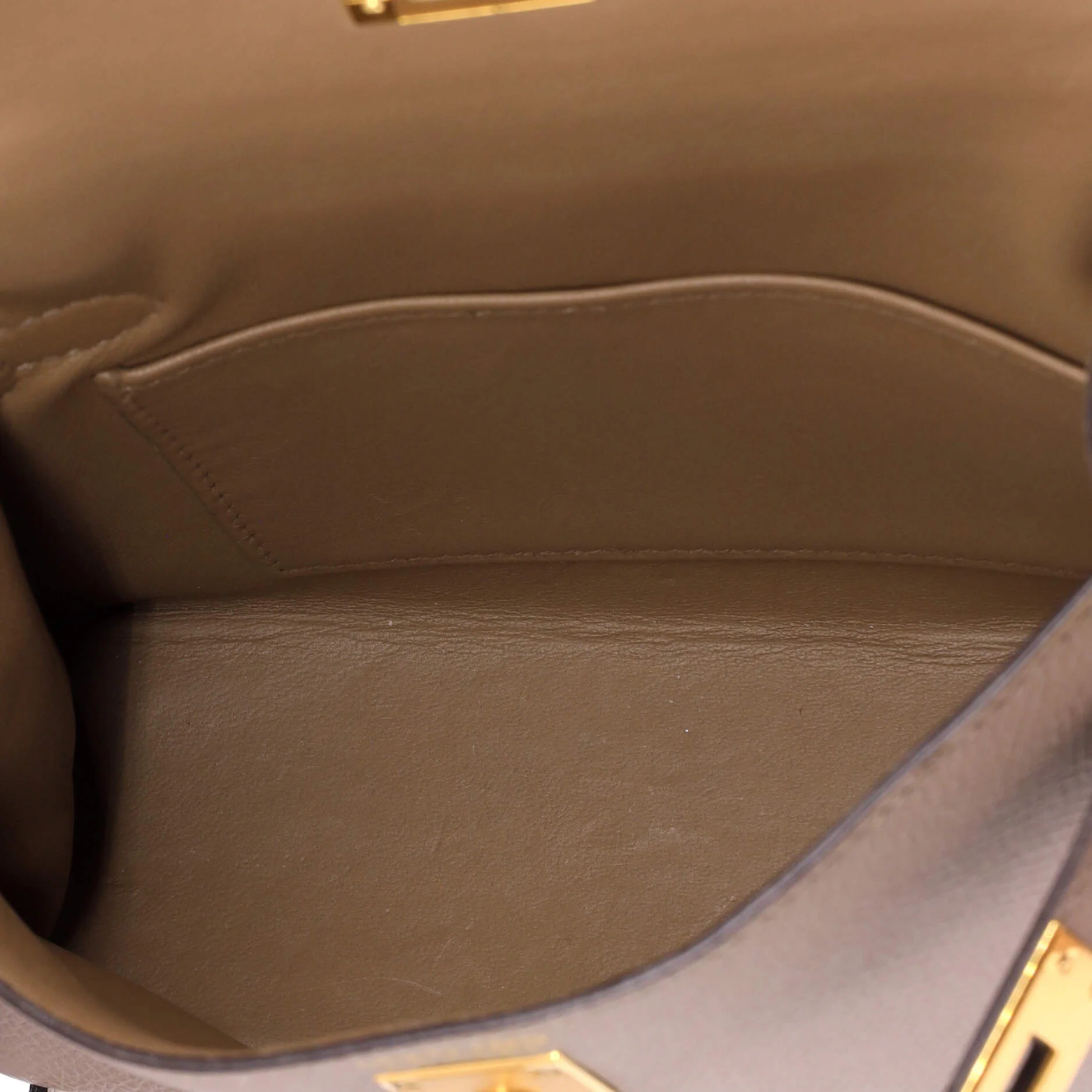 Kelly Mini II Bag Grey Epsom with Gold Hardware 20 - Image 6