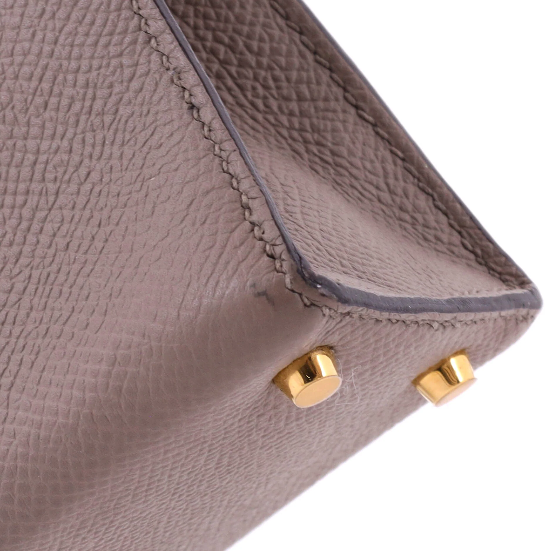 Kelly Mini II Bag Grey Epsom with Gold Hardware 20 - Image 8