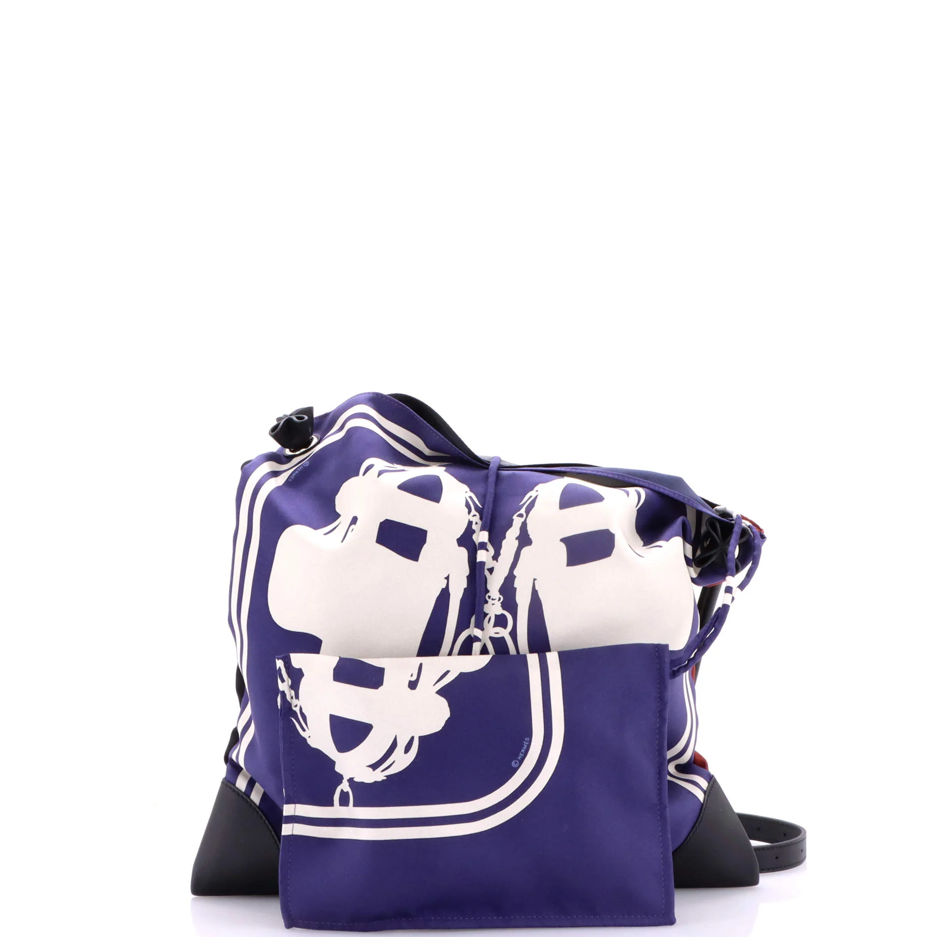Silky City Bag Printed Silk and Leather PM - Image 2