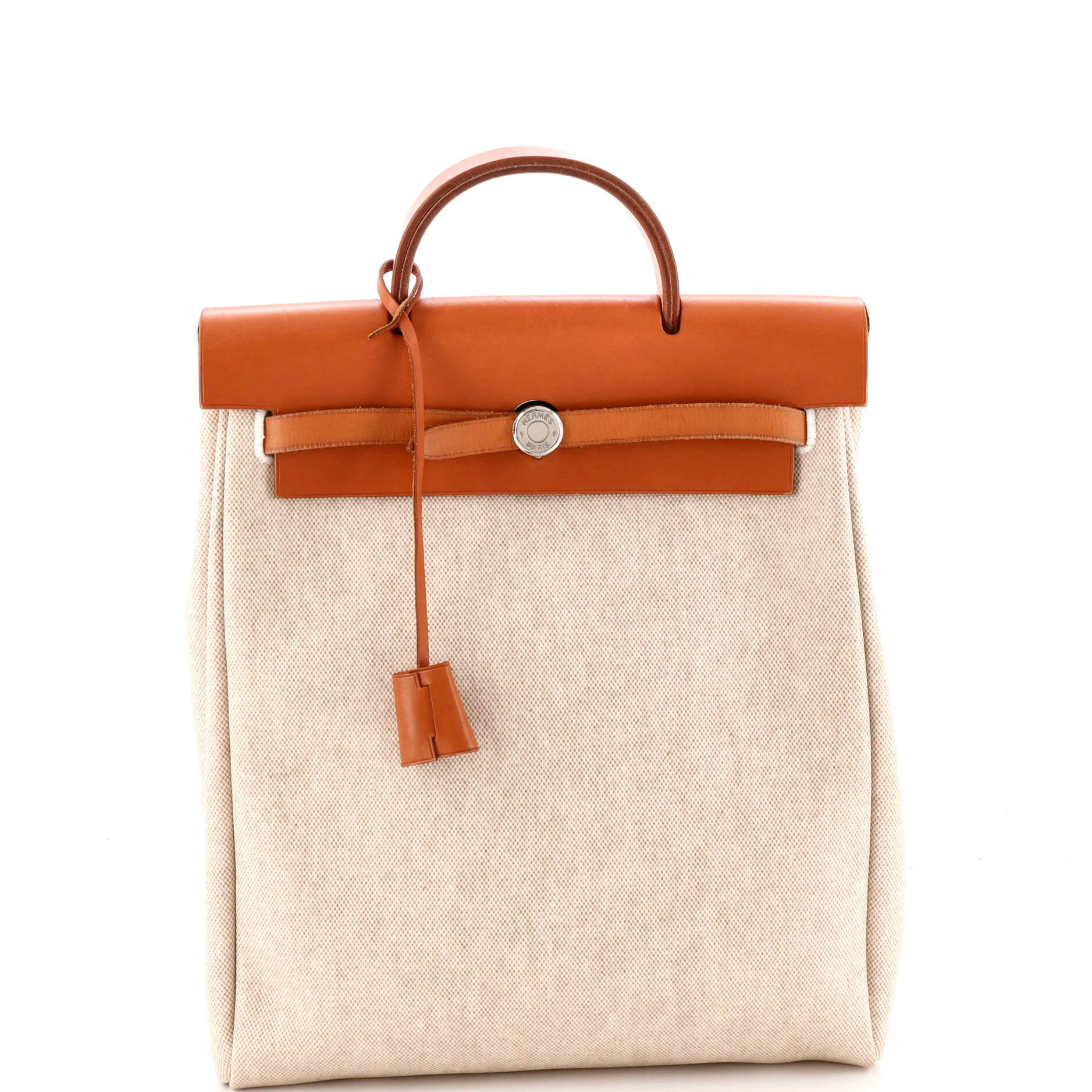 Vintage Herbag A Dos Backpack Toile and Leather GM