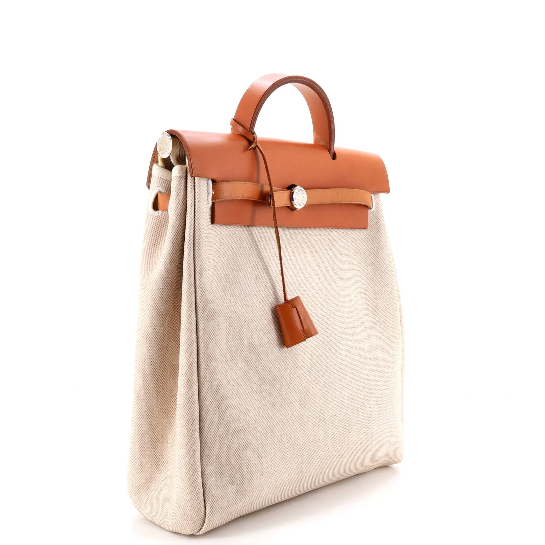 Vintage Herbag A Dos Backpack Toile and Leather GM - Image 2