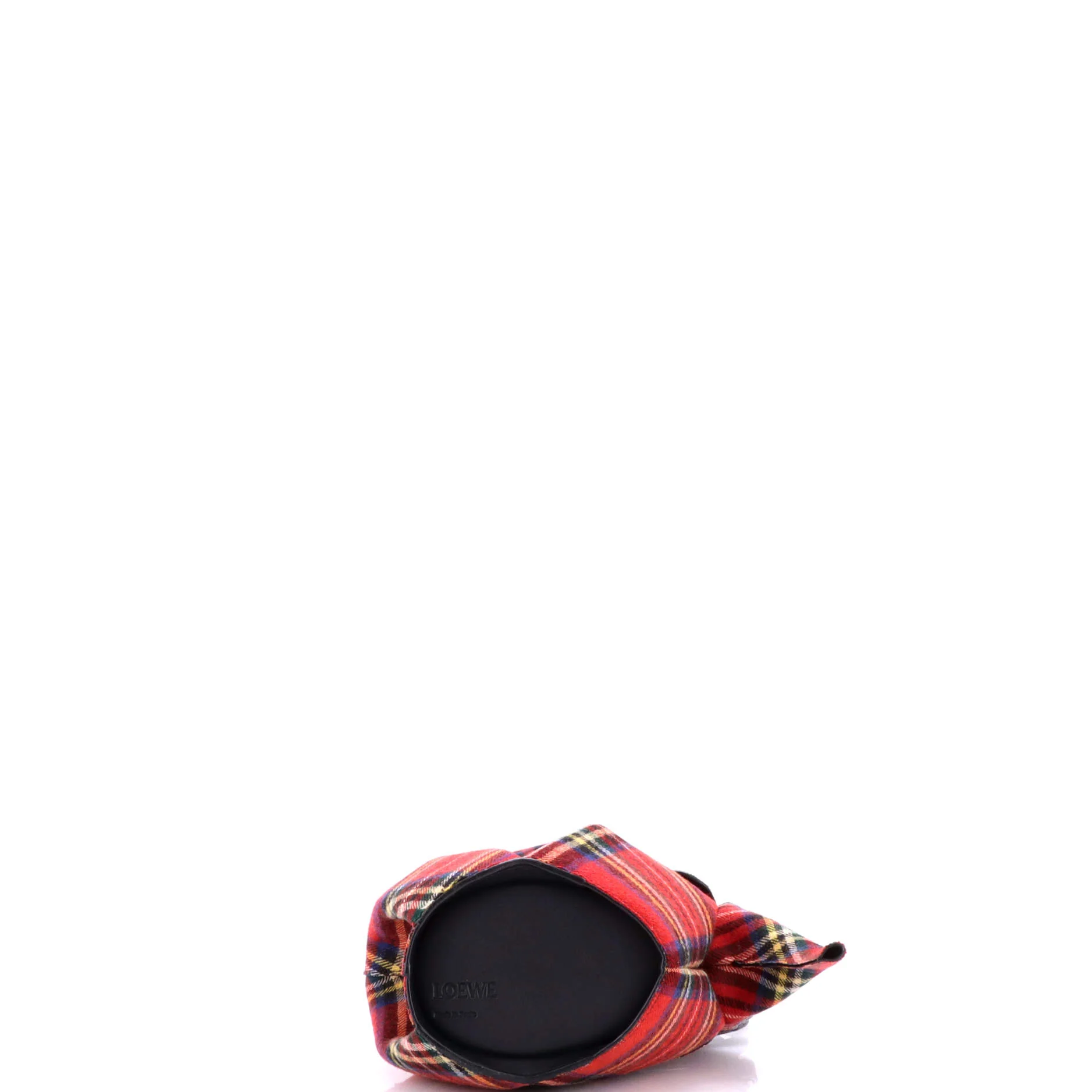 Elephant Crossbody Bag Tartan Wool and Leather Mini - Image 4