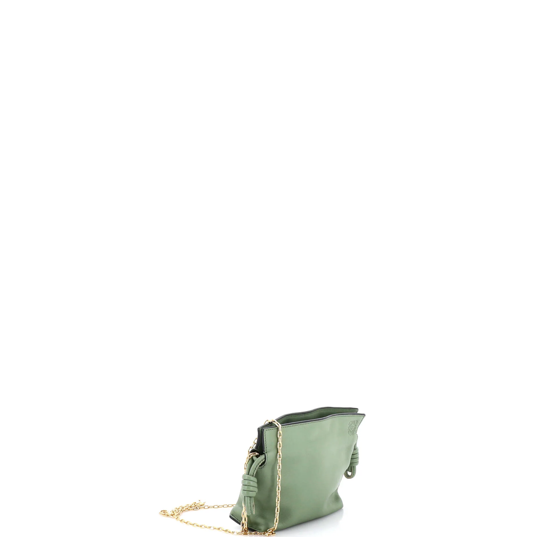 Flamenco Knot Chain Clutch Leather Nano - Image 2