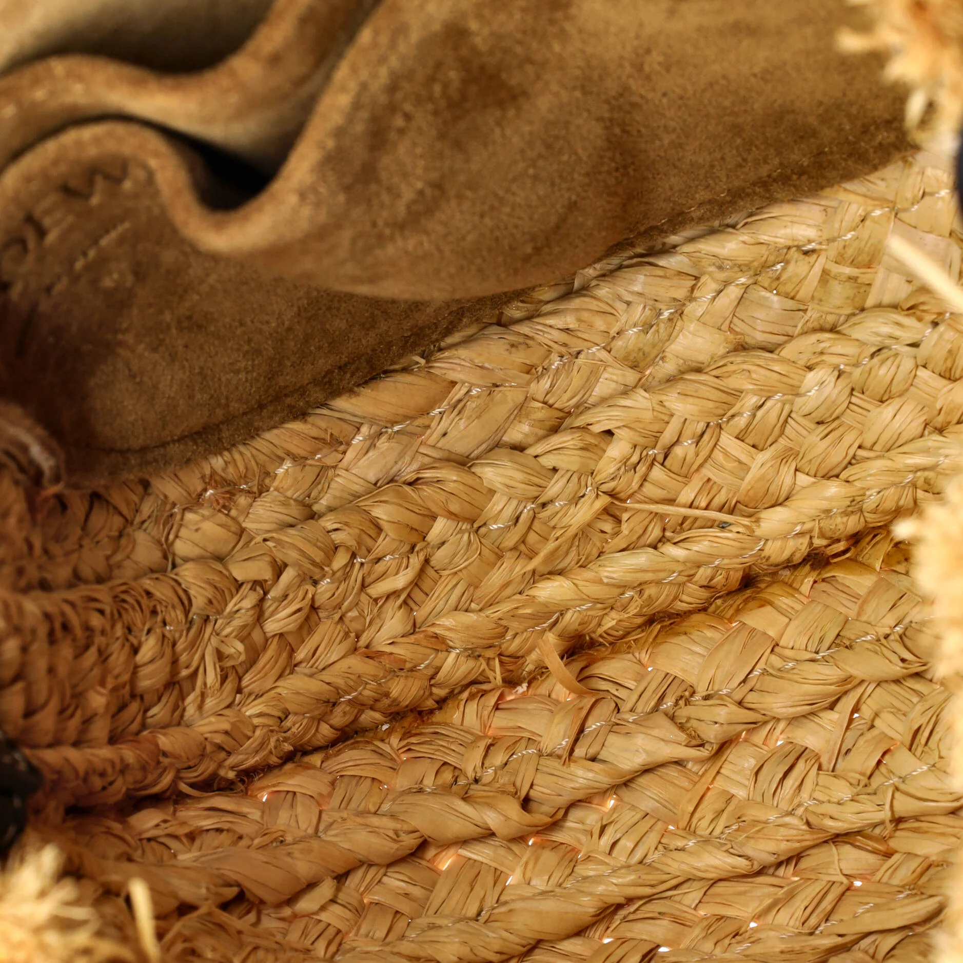 Gate Leather Shoulder Leather with Raffia Mini - Image 5