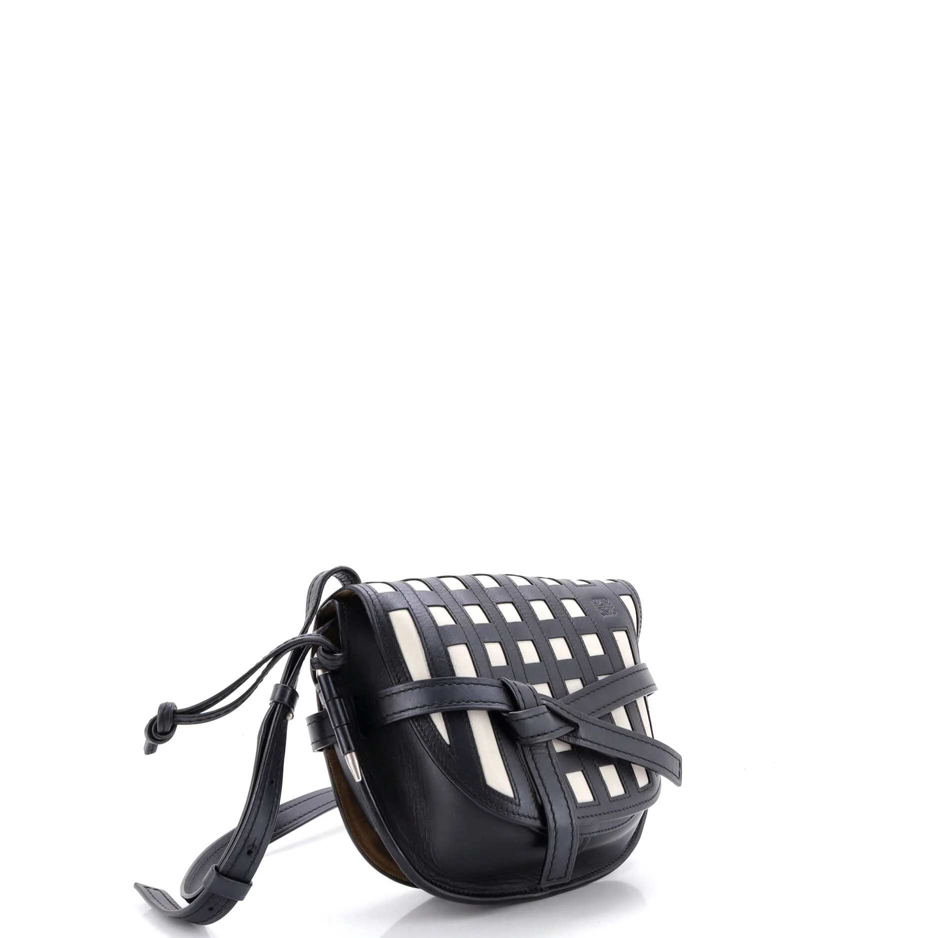 Gate Shoulder Bag Grid Leather Small - Image 2