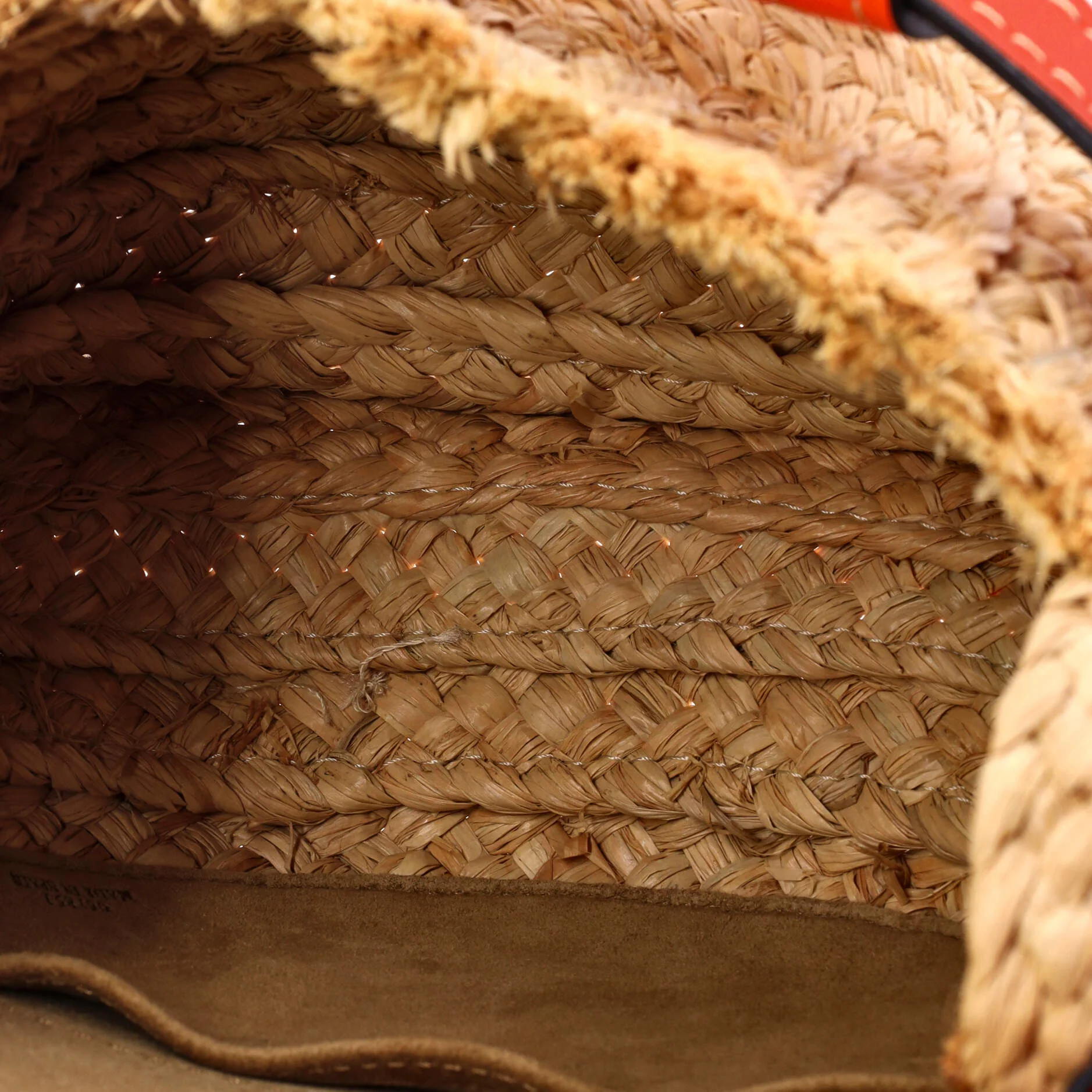 Gate Shoulder Bag Leather with Raffia Small - Image 5