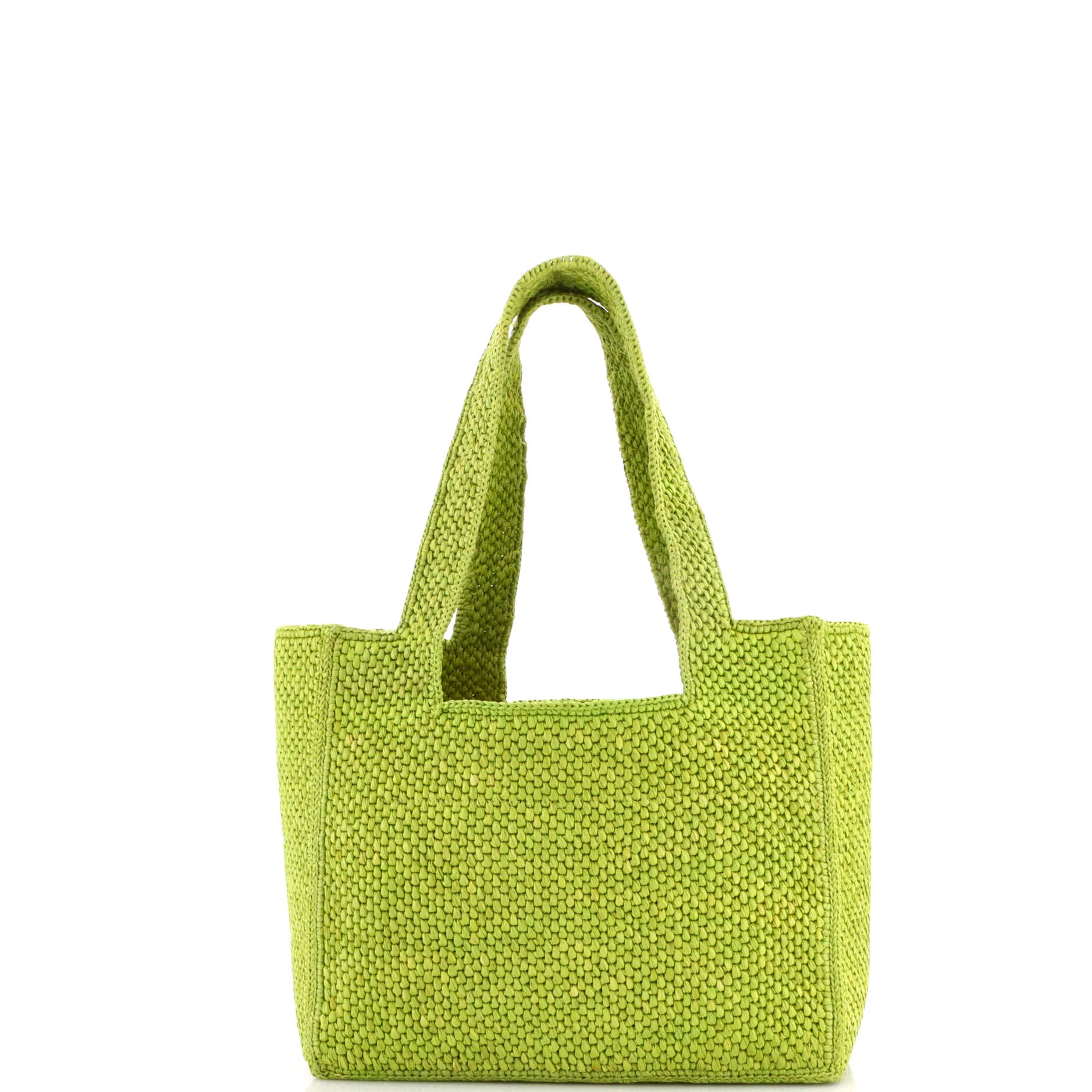 Paula's Ibiza Logo Convertible Tote Raffia Medium - Image 3