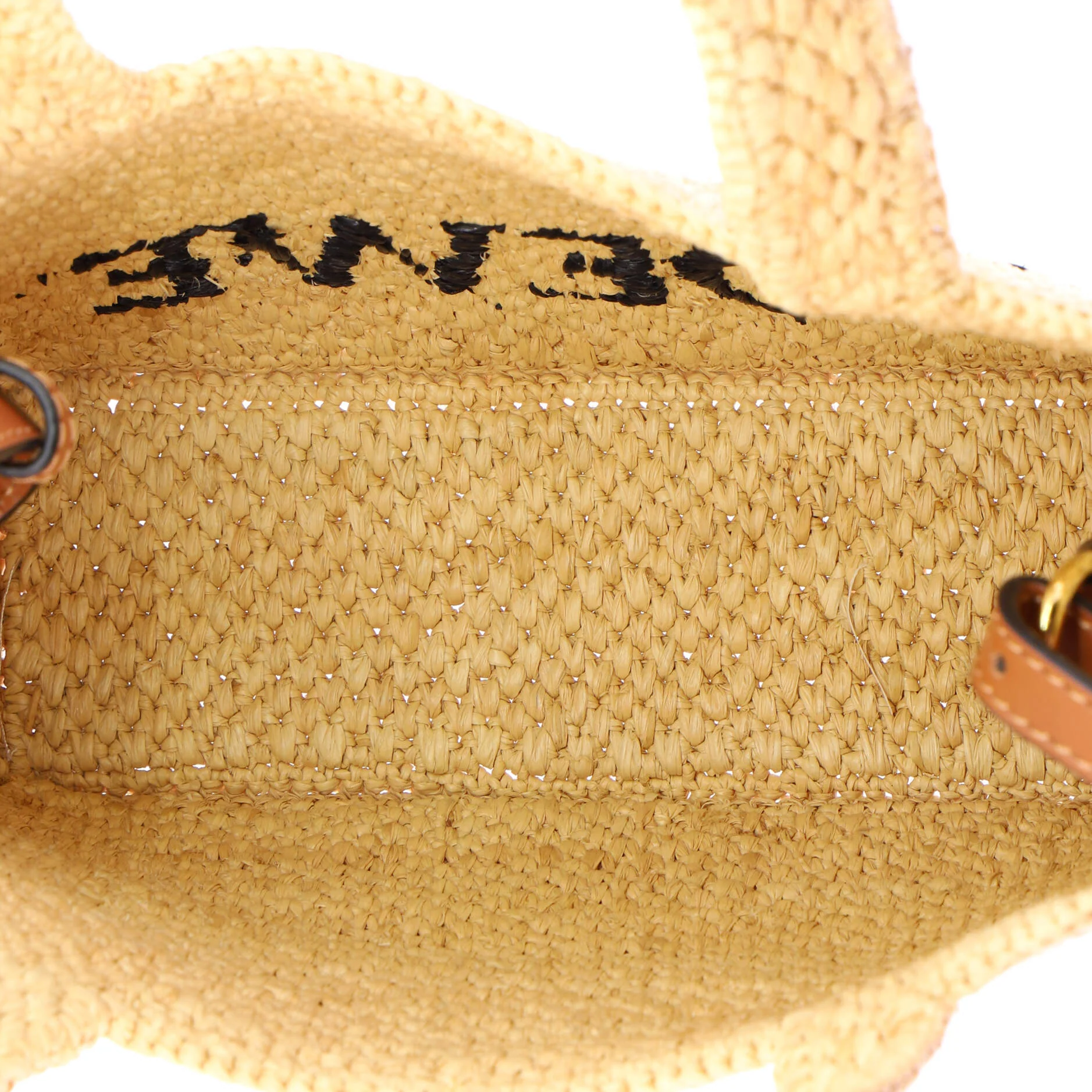 Paula's Ibiza Logo Convertible Tote Raffia Small - Image 5