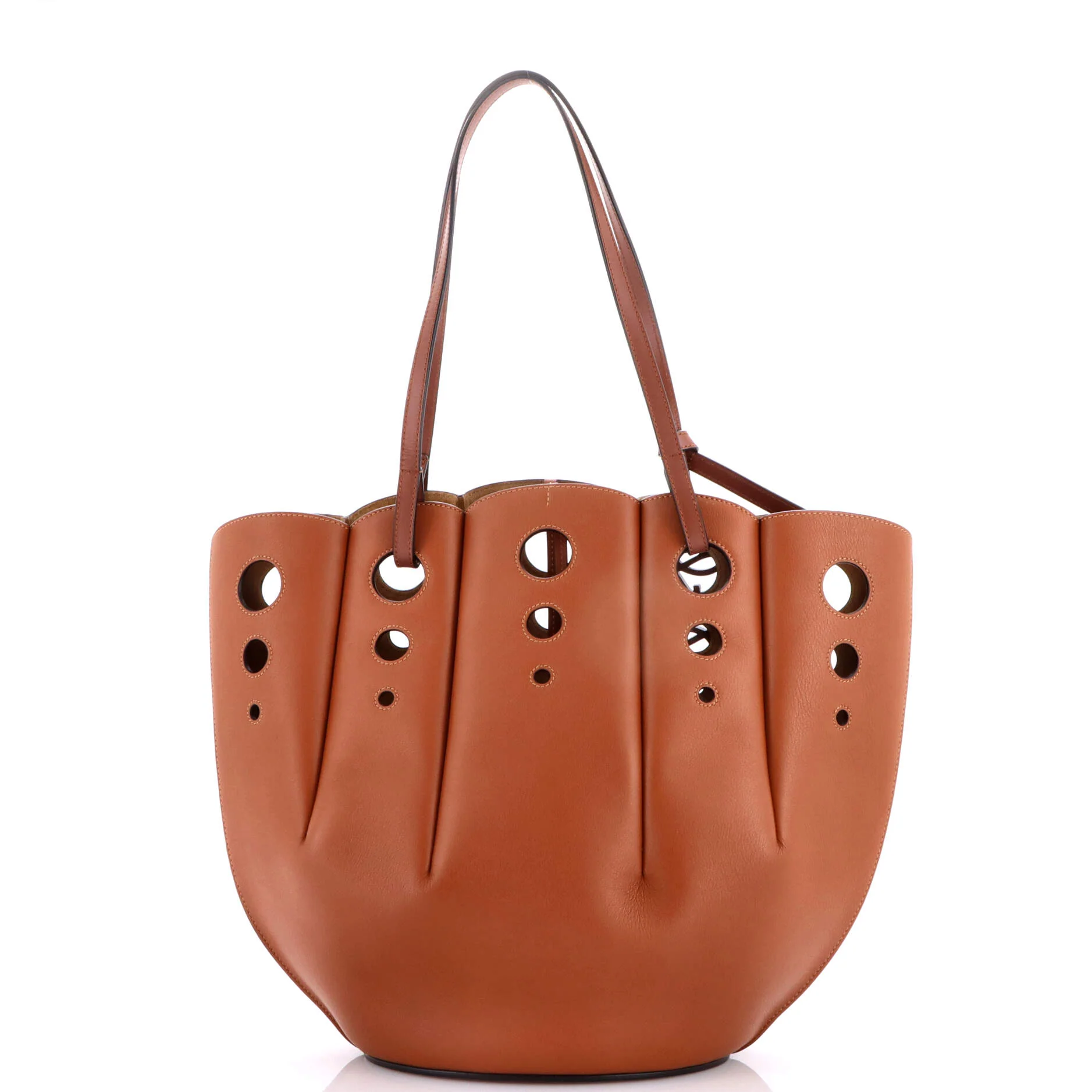 Shell Tote Perforated Leather Large - Image 3
