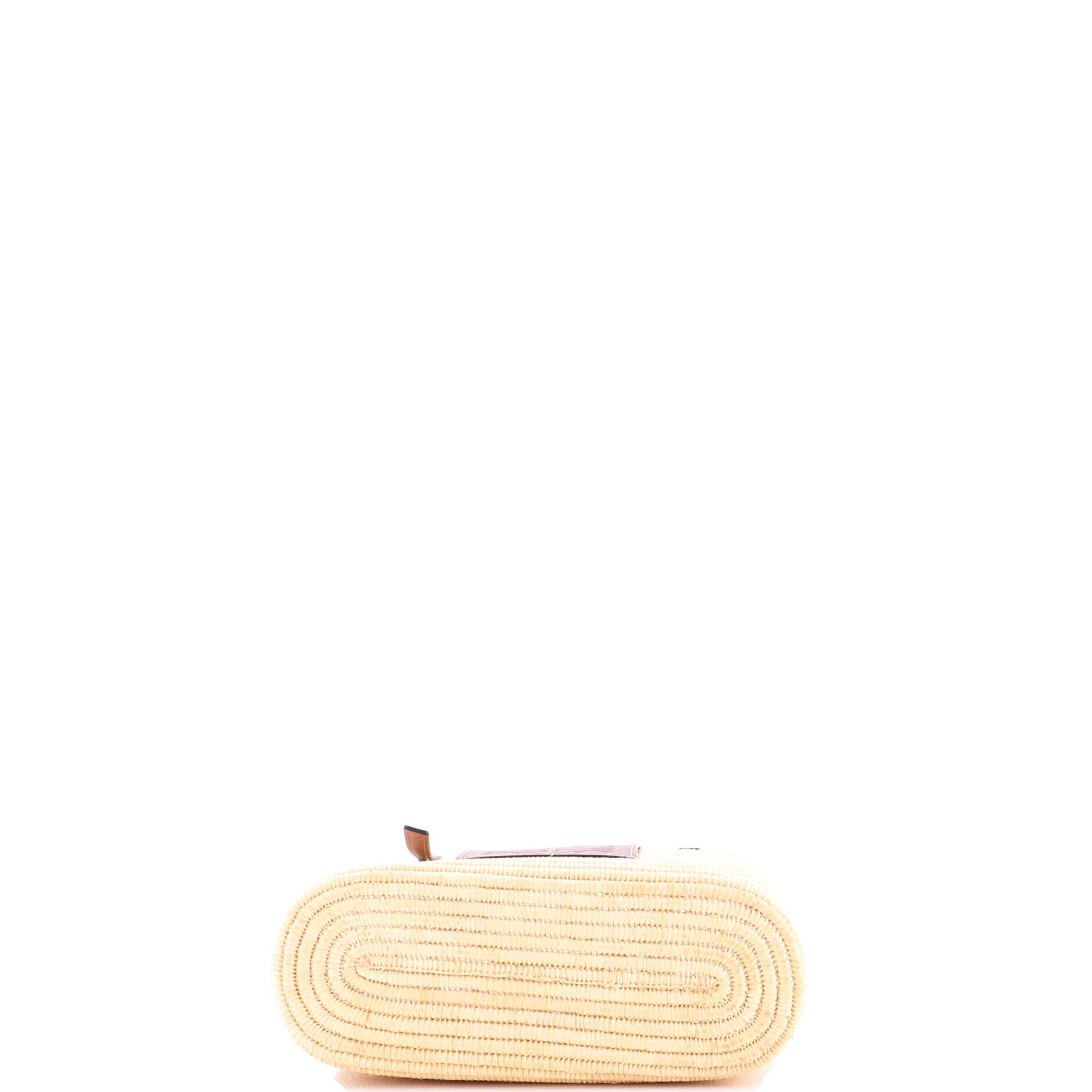 Square Basket Tote Woven Raffia Small - Image 4