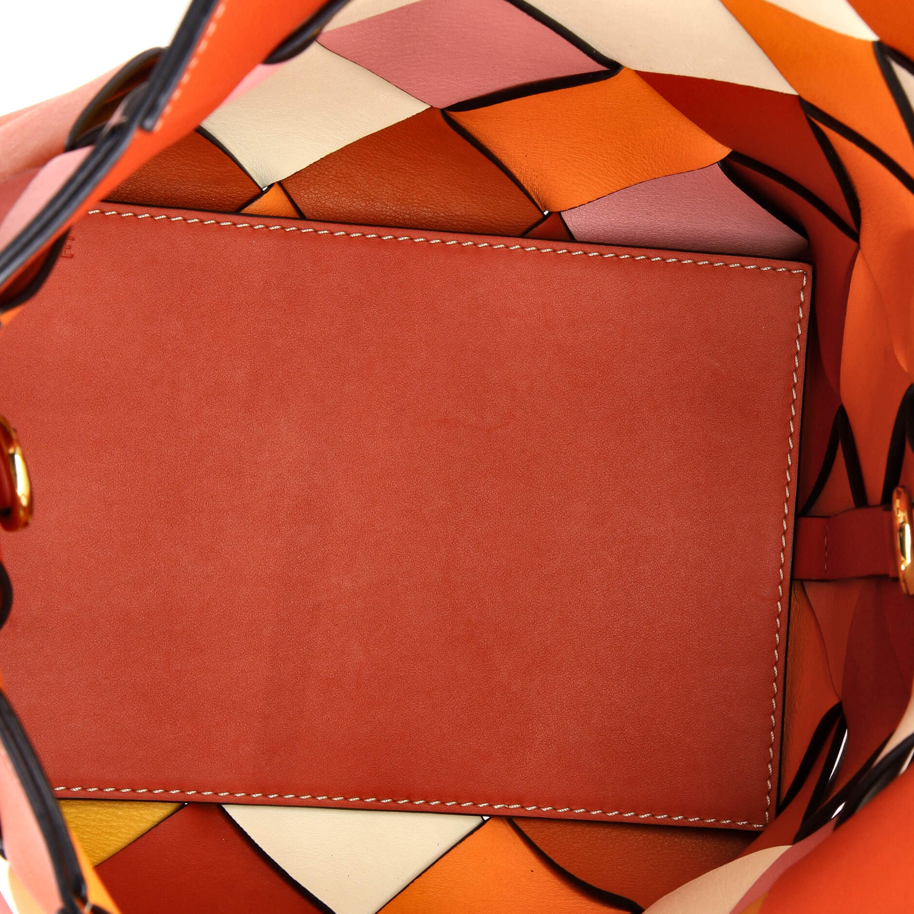 Woven Basket Bag Leather Small - Image 5
