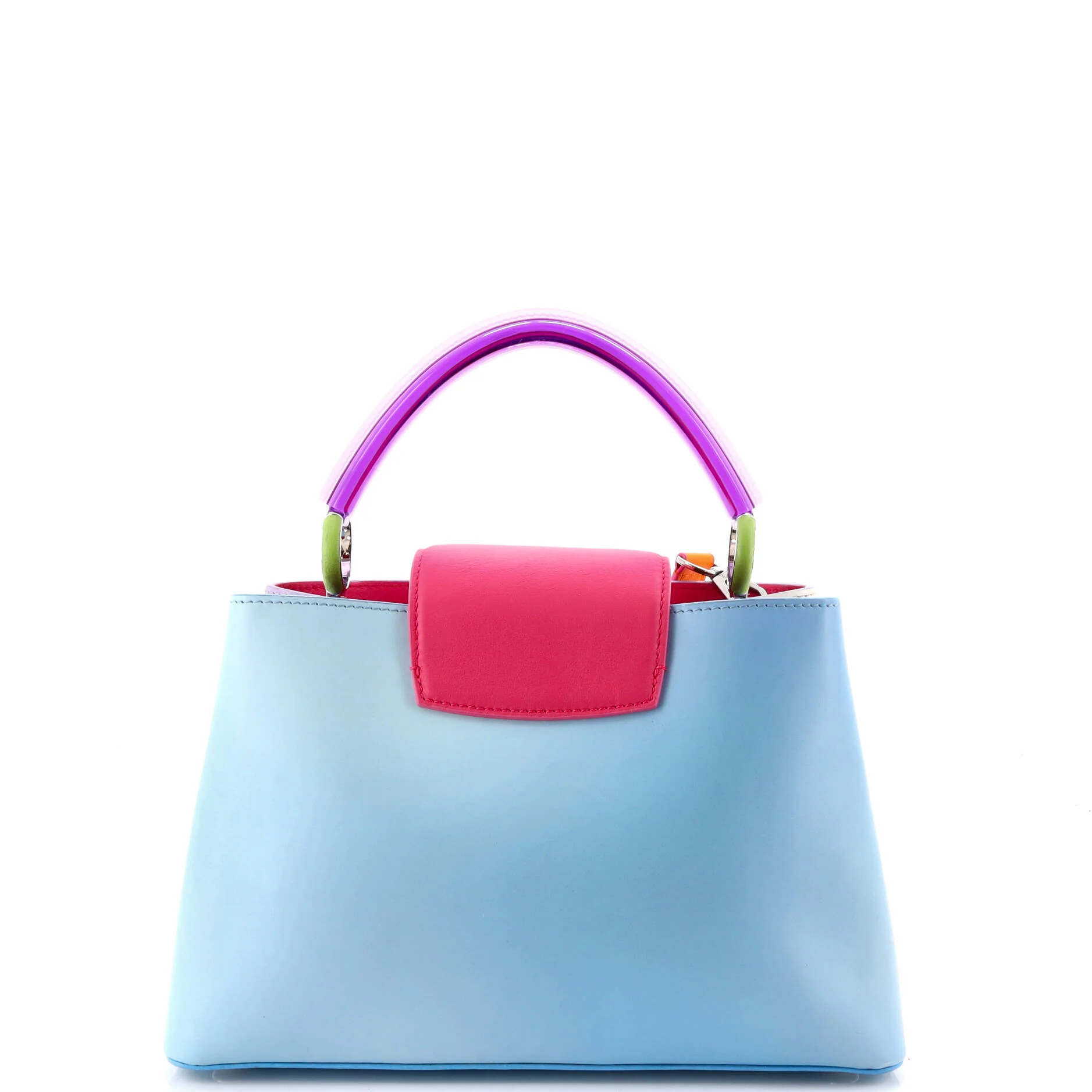 Alex Israel ArtyCapucines Bag Multicolor Leather with Plexiglass PM - Image 3