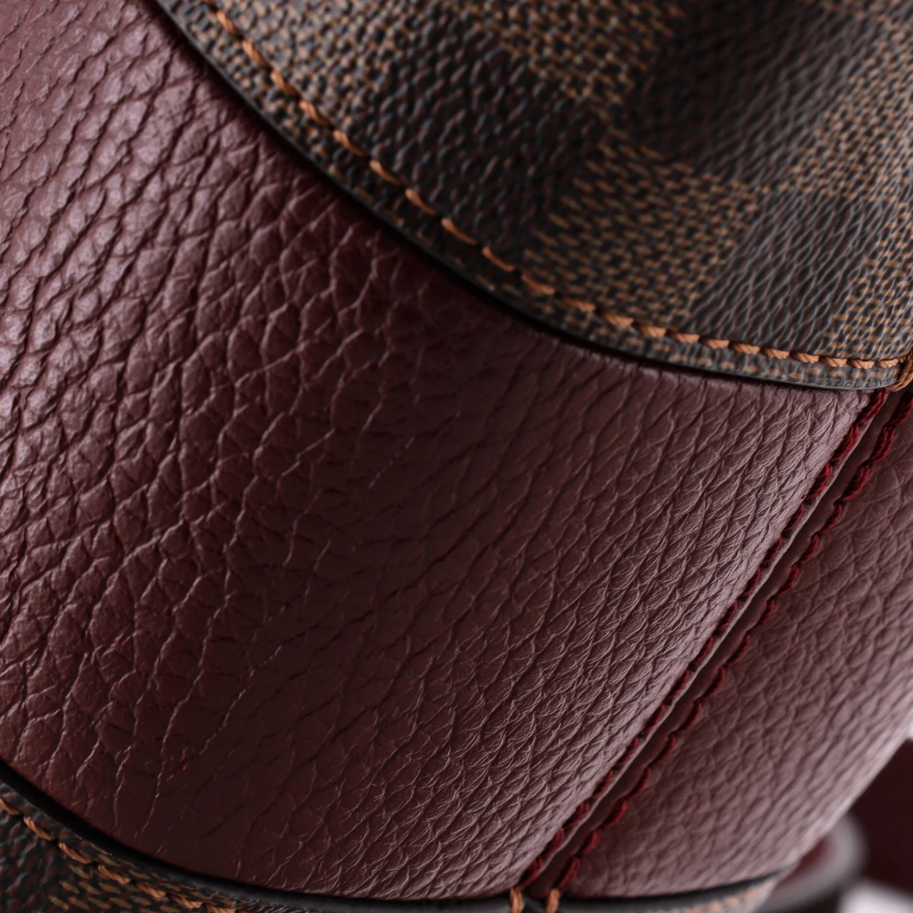 Bond Street Handbag Damier with Leather MM - Image 6