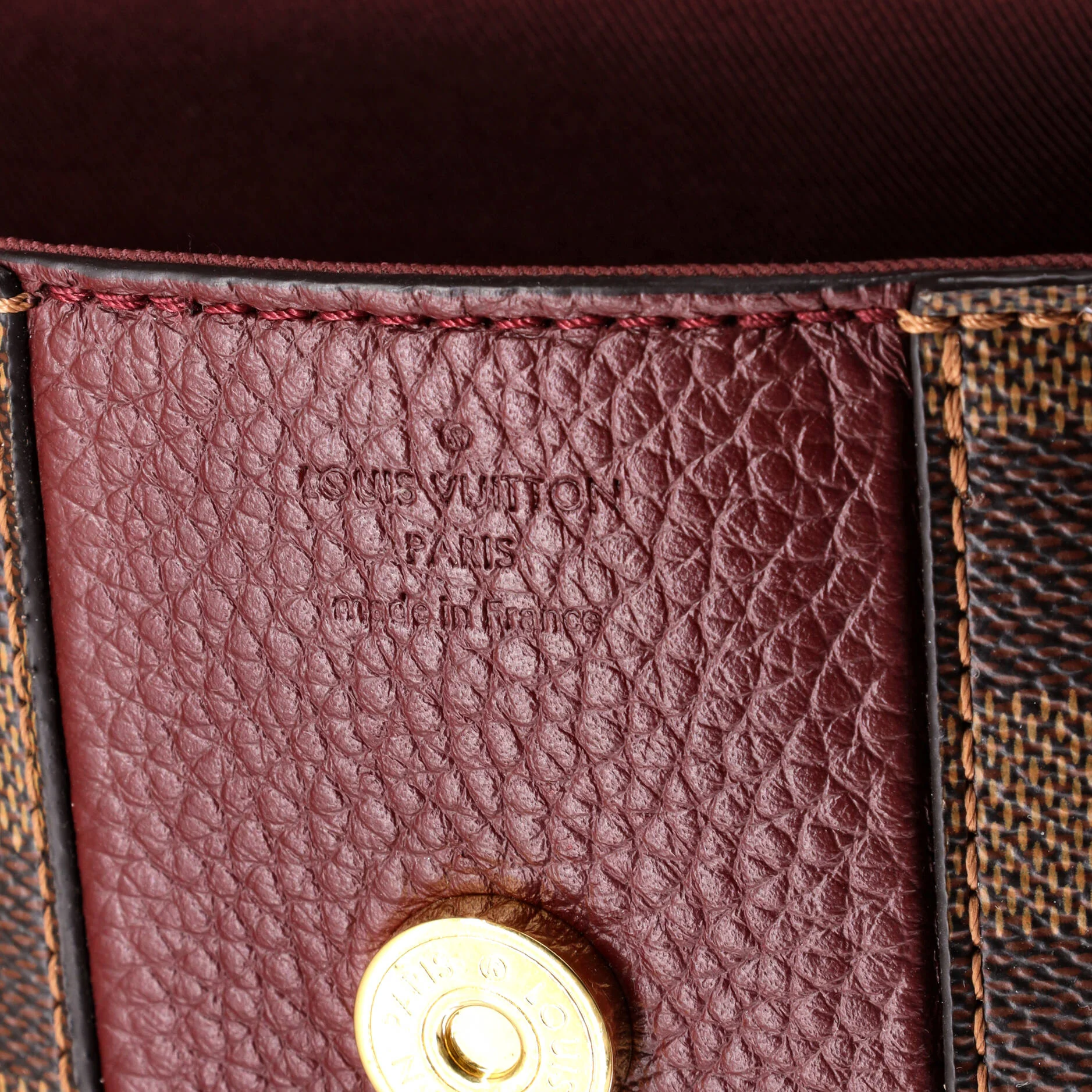 Bond Street Handbag Damier with Leather MM - Image 7