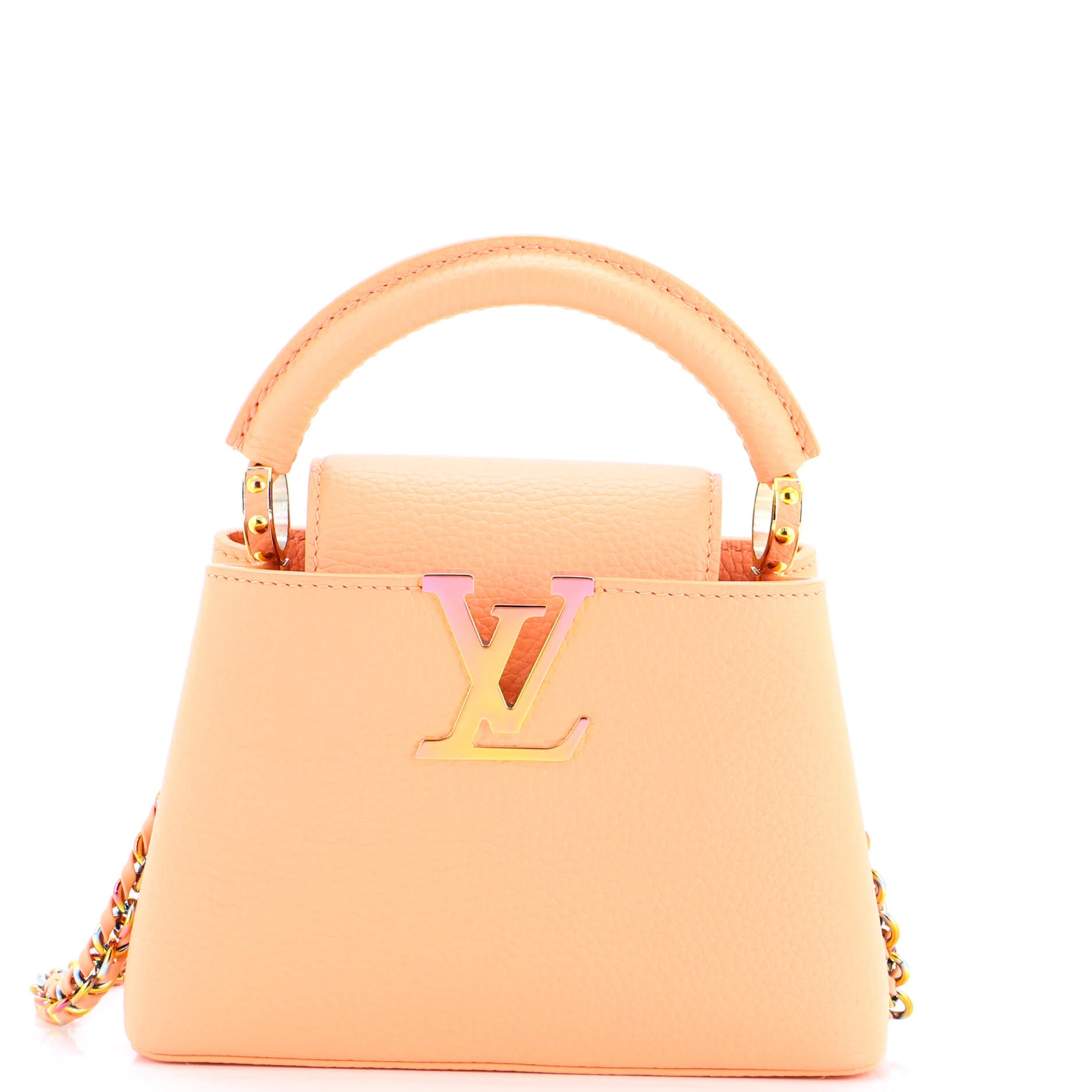 Braided Chain Capucines Bag Taurillon Leather Mini