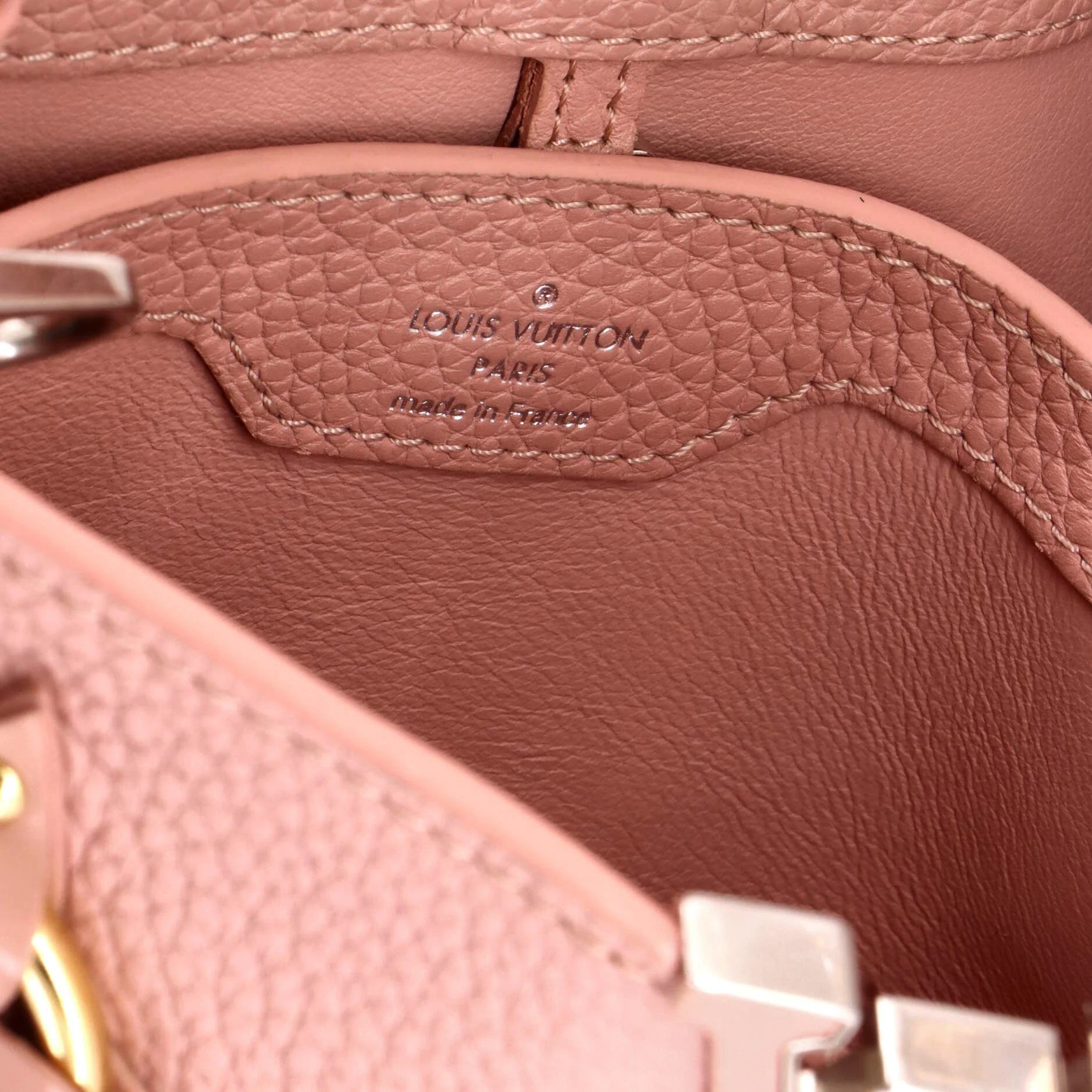 Capucines Bag Leather with Embellished Detail BB - Image 8