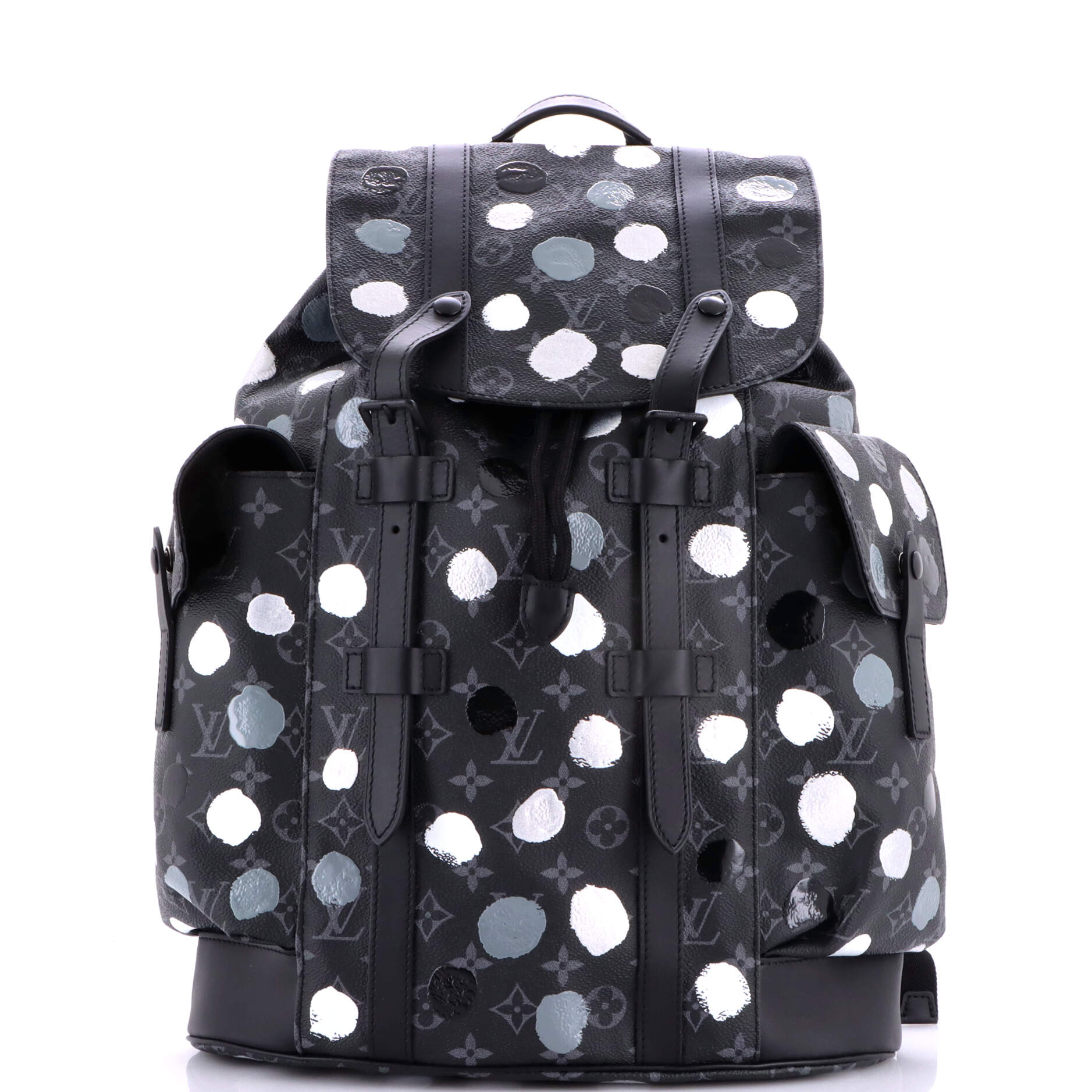 Christopher Backpack Yayoi Kusama Painted Dots Monogram Eclipse Canvas MM