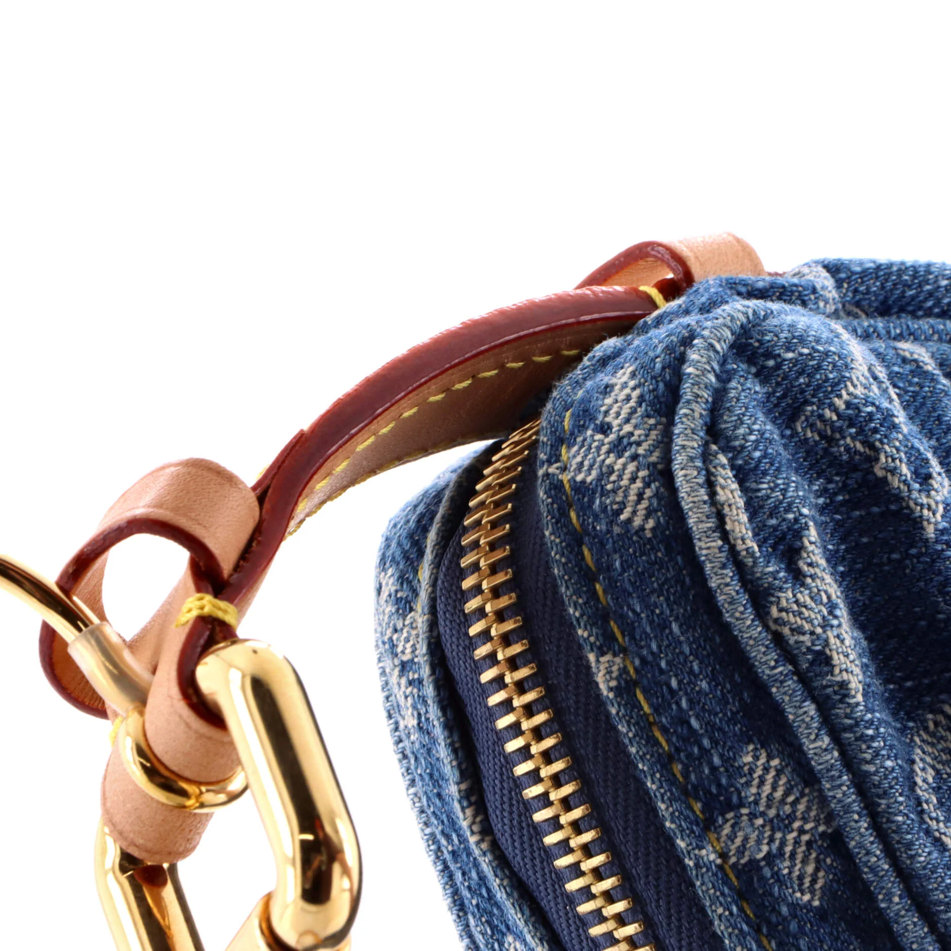 Croissant NM Handbag Monogram Denim MM - Image 7