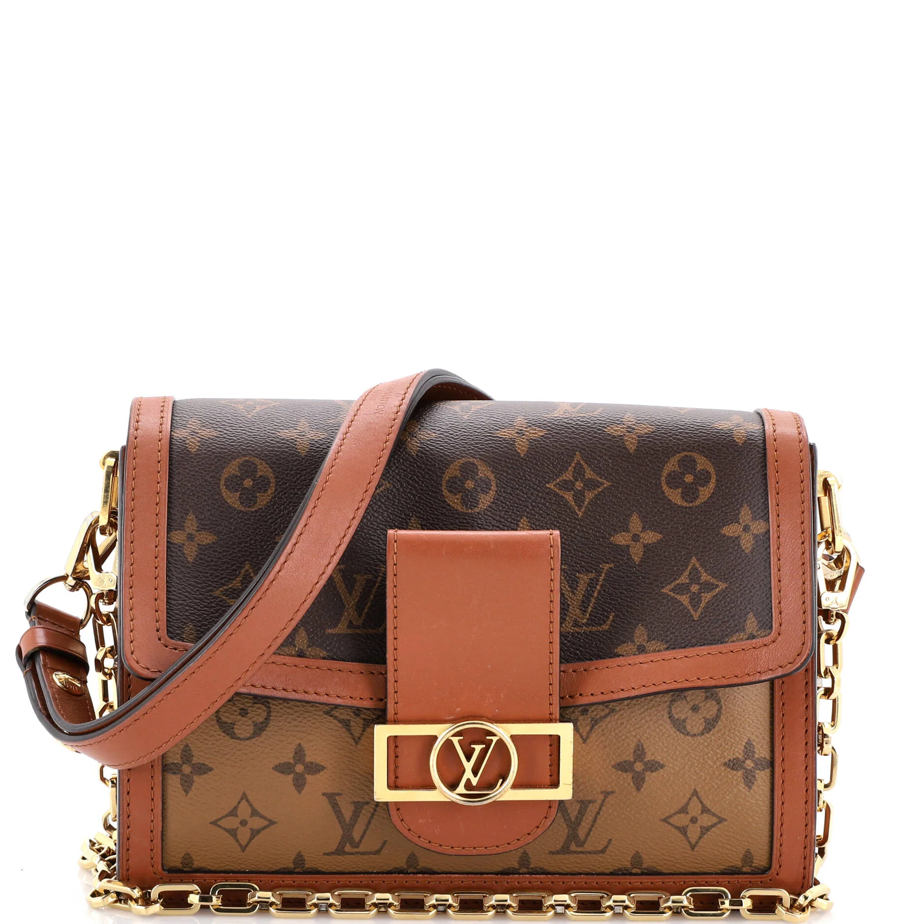 Dauphine Shoulder Bag Reverse Monogram Canvas MM