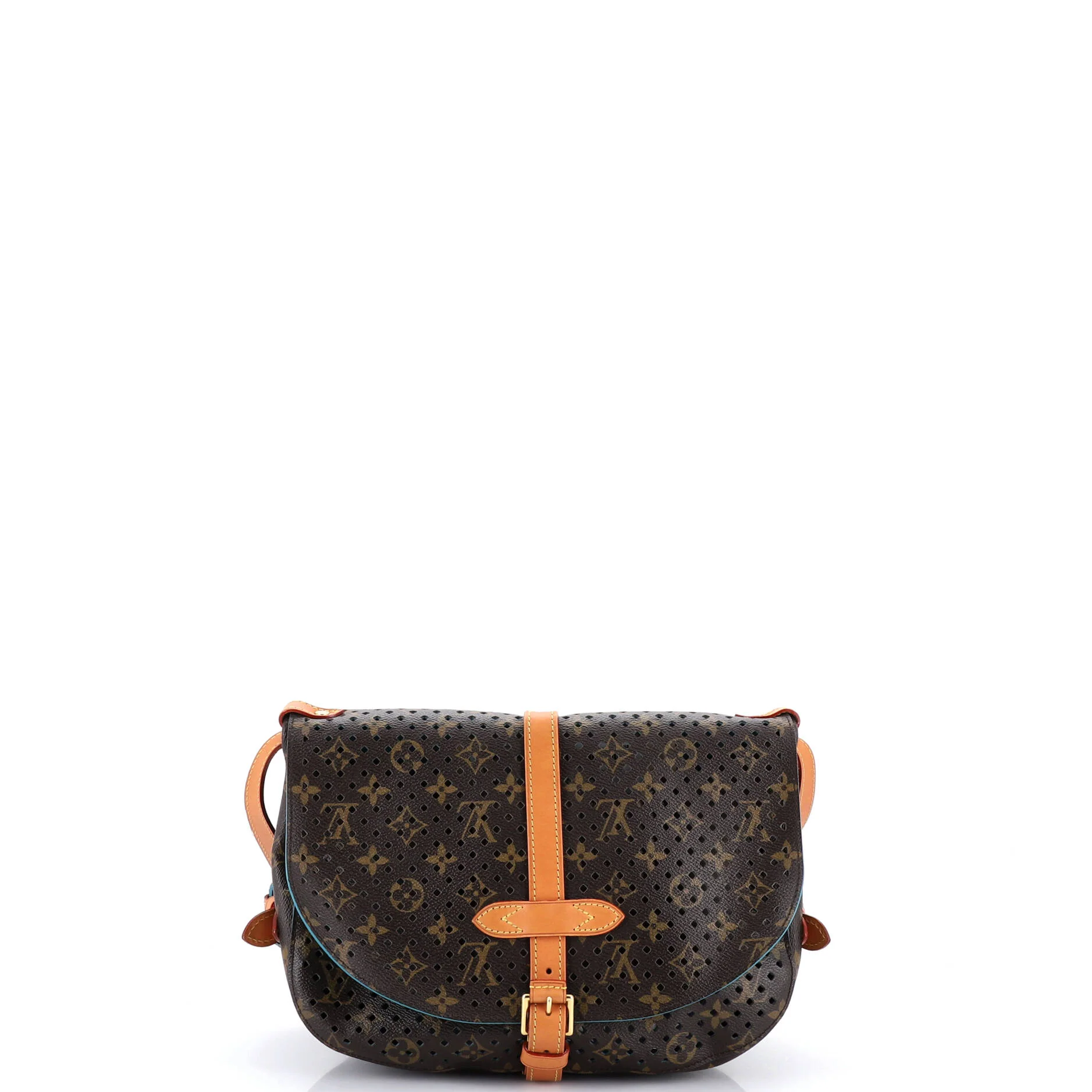 Flore Saumur Handbag Perforated Monogram Canvas - Image 3