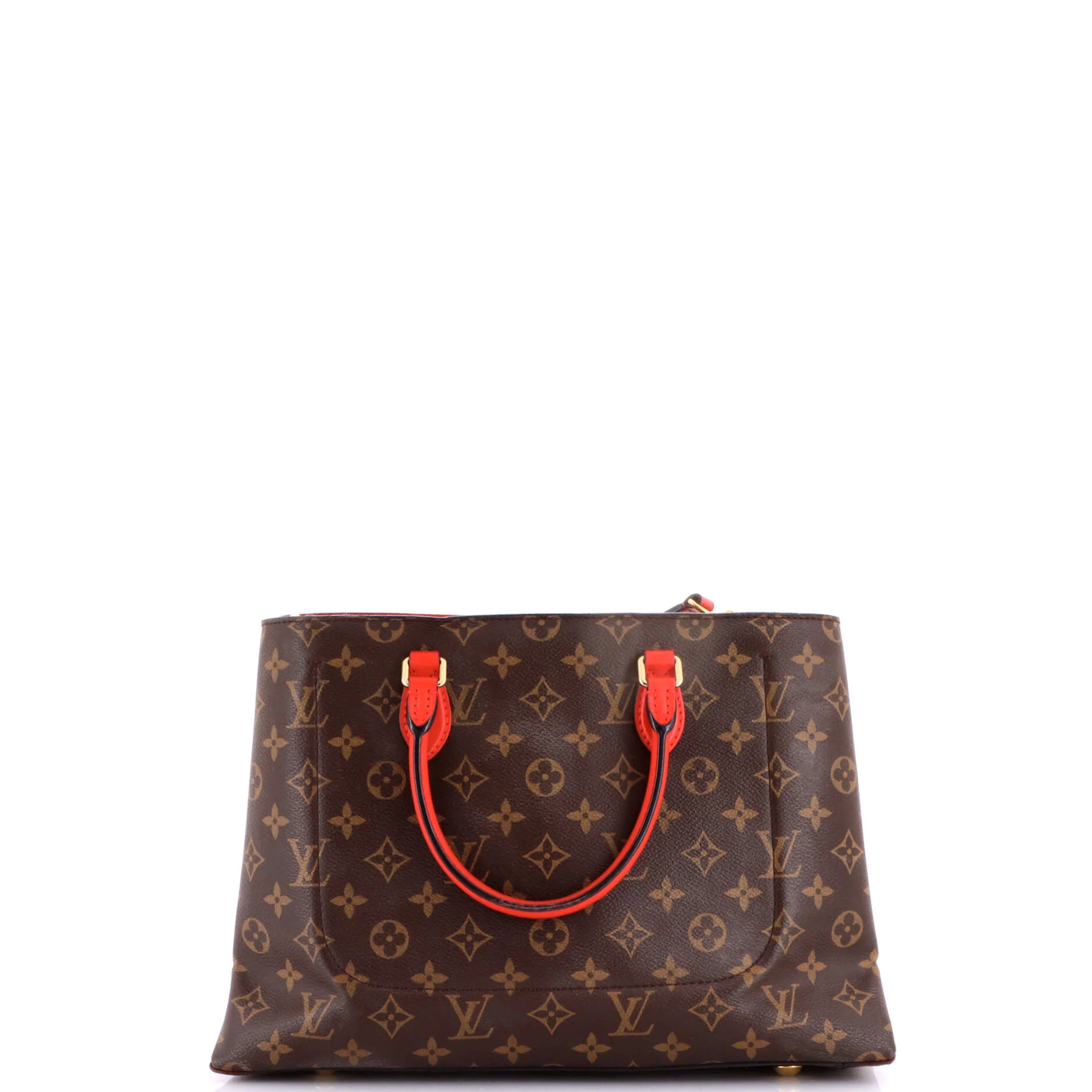 Flower Tote Monogram Canvas with Leather - Image 3