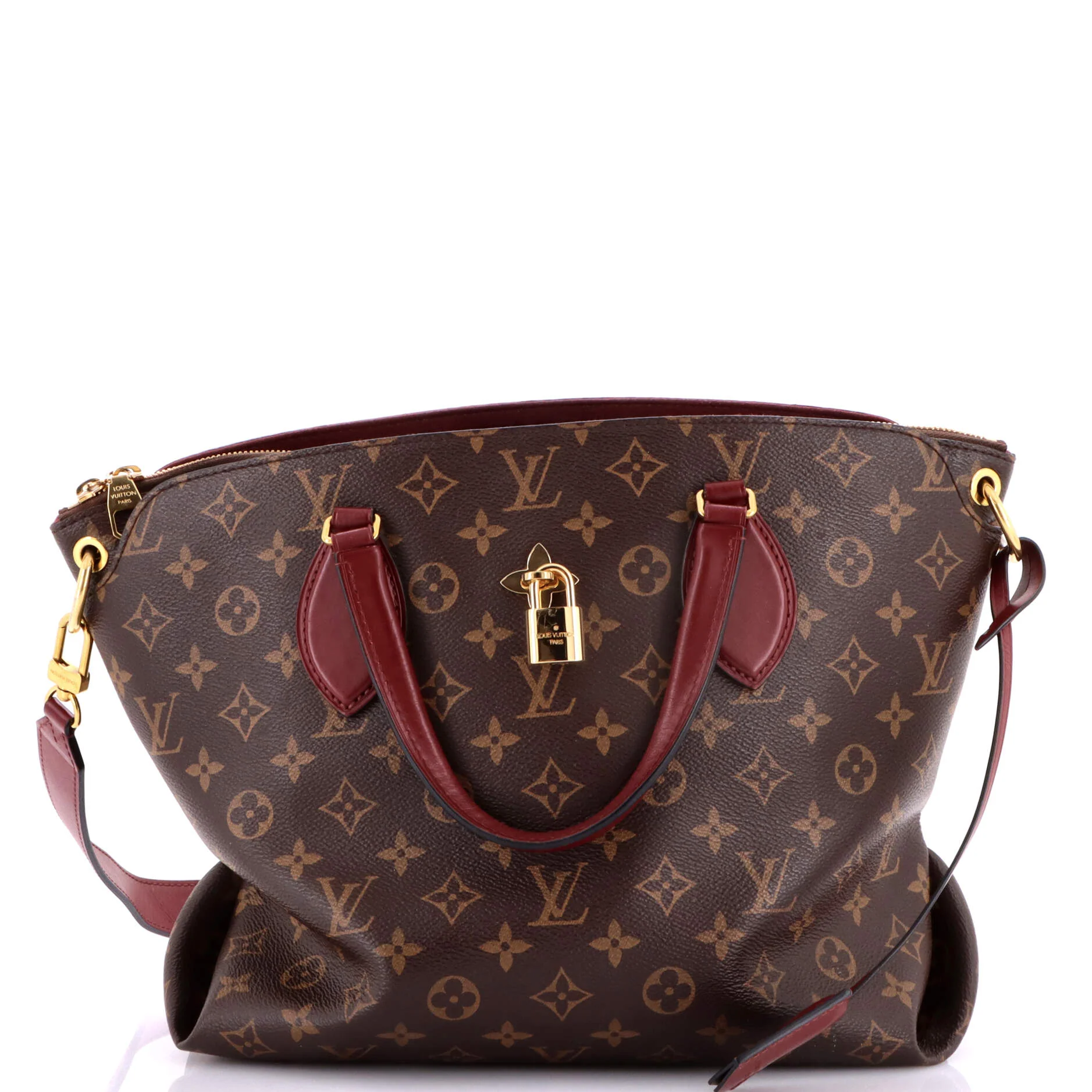Flower Zipped Tote Monogram Canvas MM