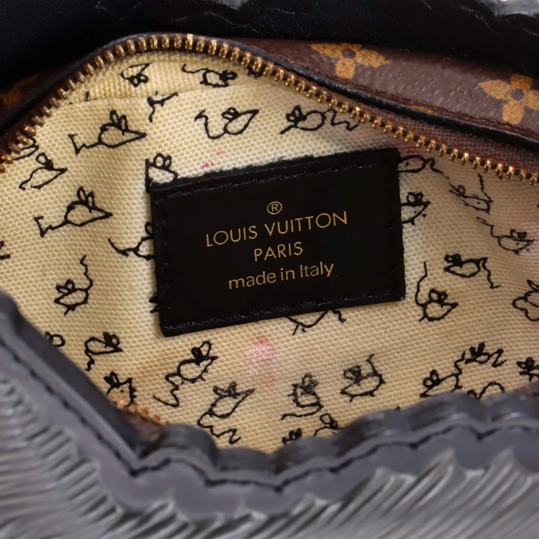 Grace Coddington Cat Face Bag Epi Leather with Monogram Canvas - Image 8