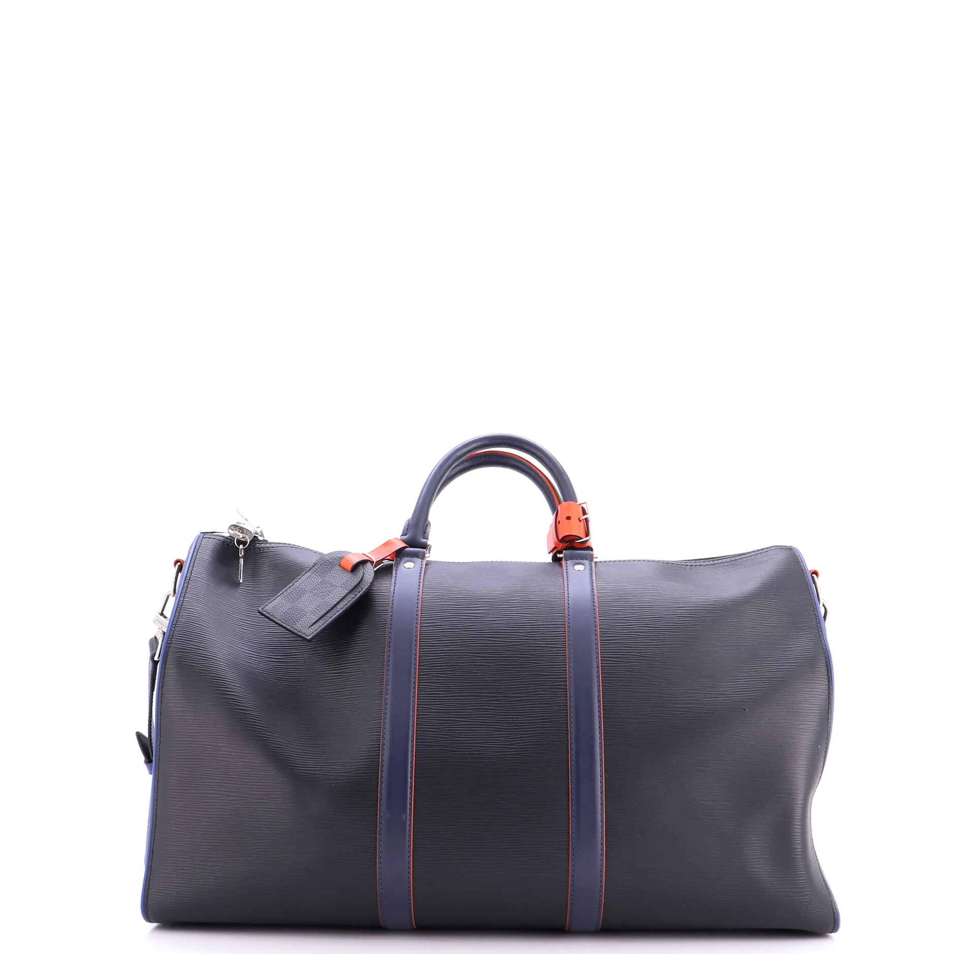 Keepall Bandouliere Bag Epi Leather with Damier Graphite 50